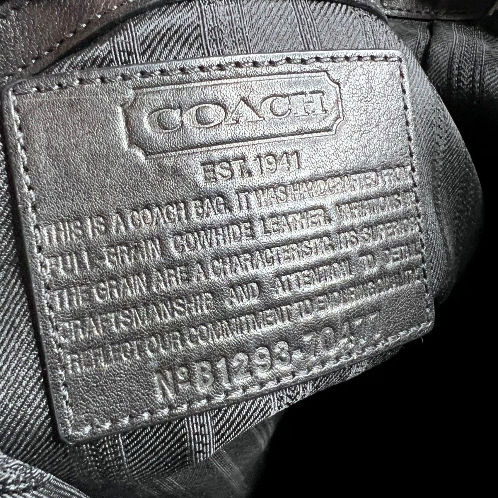 Coach Coach Bleecker Legacy Business Tote Black Leather Crossbody Bag 70477 Womens Size ONE SIZE - 2 Thumbnail