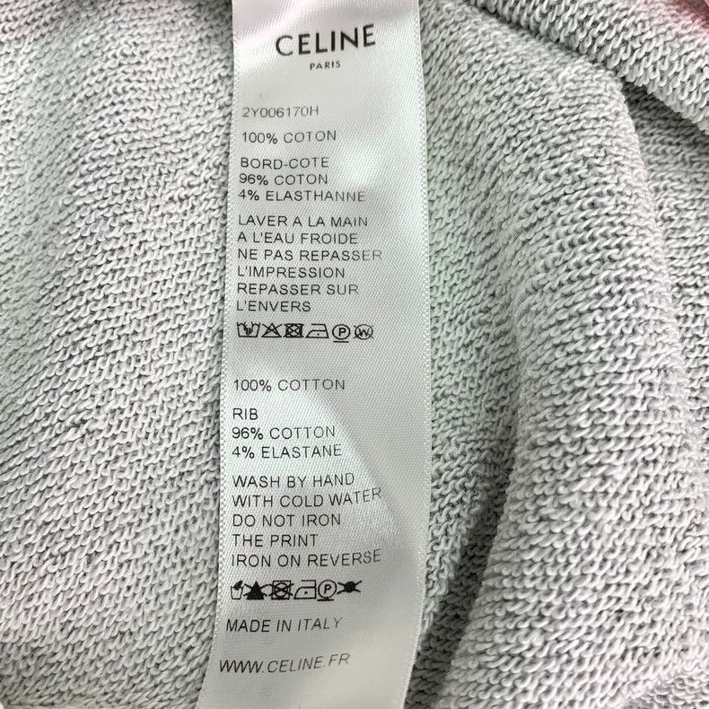Celine Grey Logo Print Hooded Sweatshirt Size US S / EU 44-46 / 1 - 8 Thumbnail