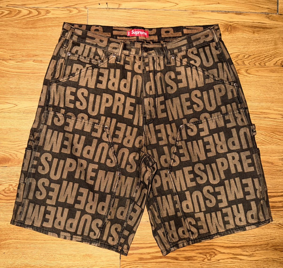 Supreme SUPREME Warp Jacquard denim painter shorts | Grailed
