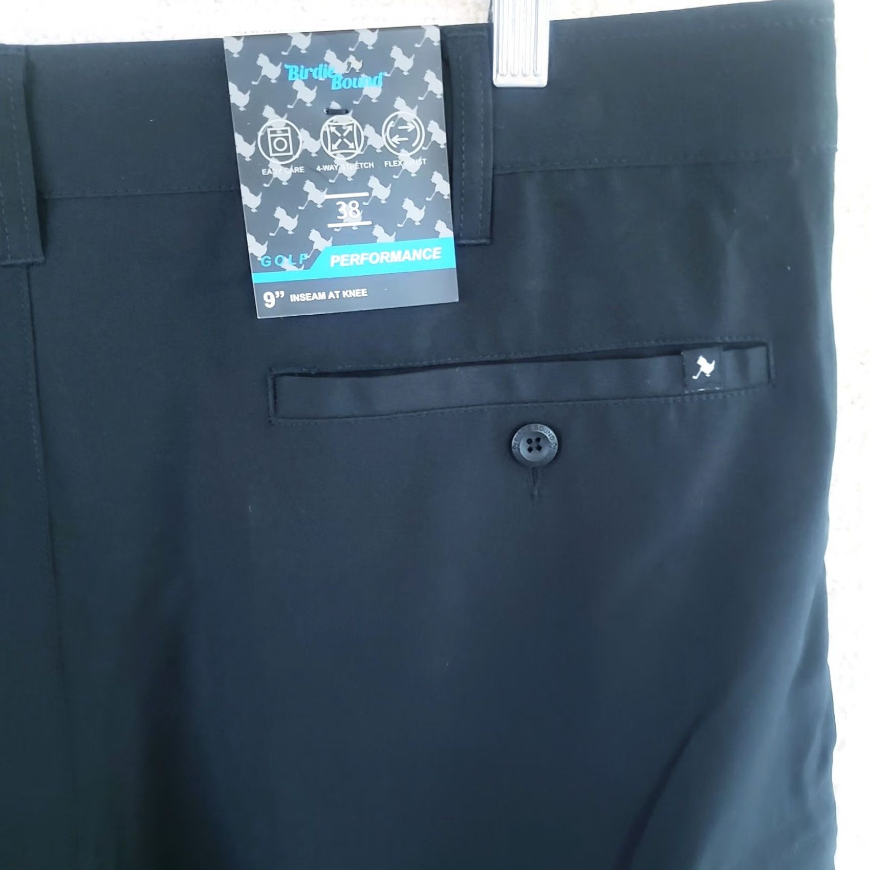 Vintage Birdie Bound Golf Shorts Mens 38 Black Performance Stretch Zip Pocket NWT Size US 38 / EU 54 - 7 Thumbnail