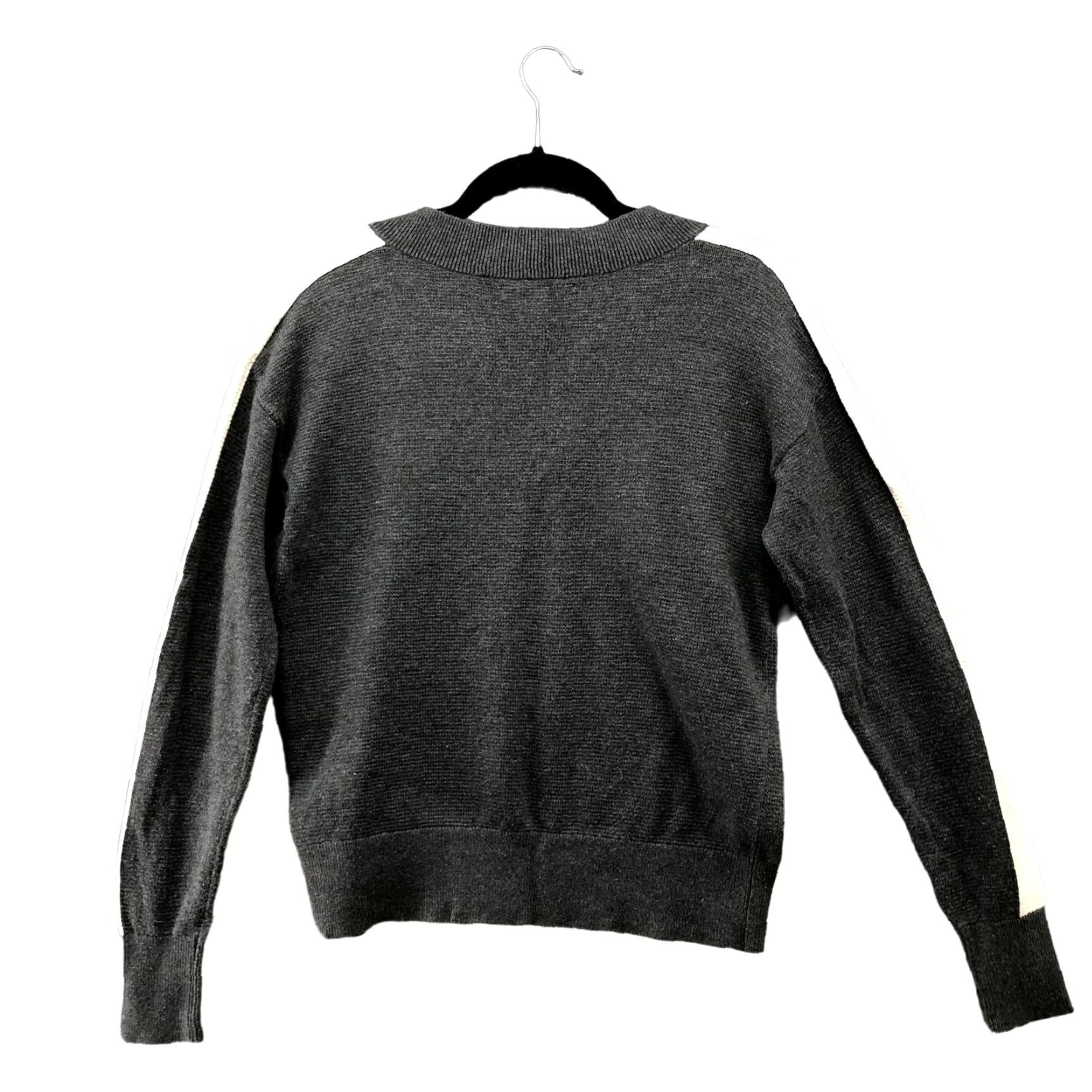 Banana Republic Banana Republic V-Neck Sweater Womens S Gray Cotton Blend Stretch Long Sleeve Pullover Size S / US 4 / IT 40 - 2 Thumbnail