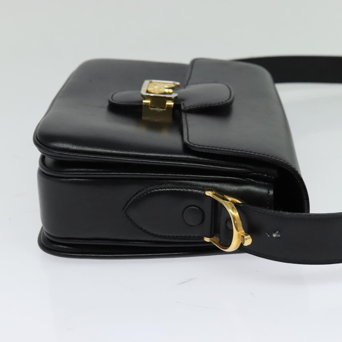 Celine CELINE Sulky Shoulder Bag Leather Black Gold Size ONE SIZE - 5 Thumbnail