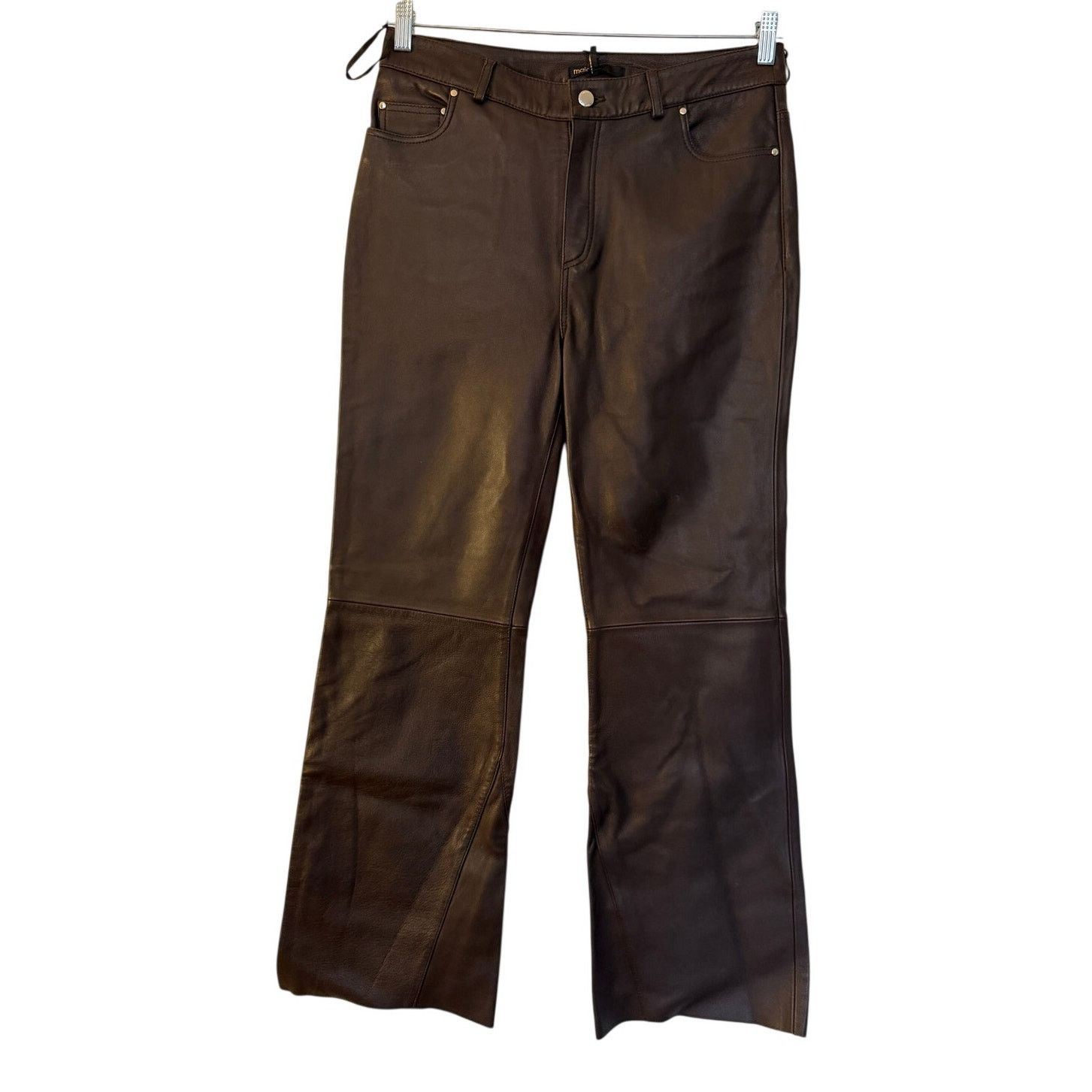 Maje Maje NWT Brown Sheepskin Leather trousers Size 31" - 1 Thumbnail