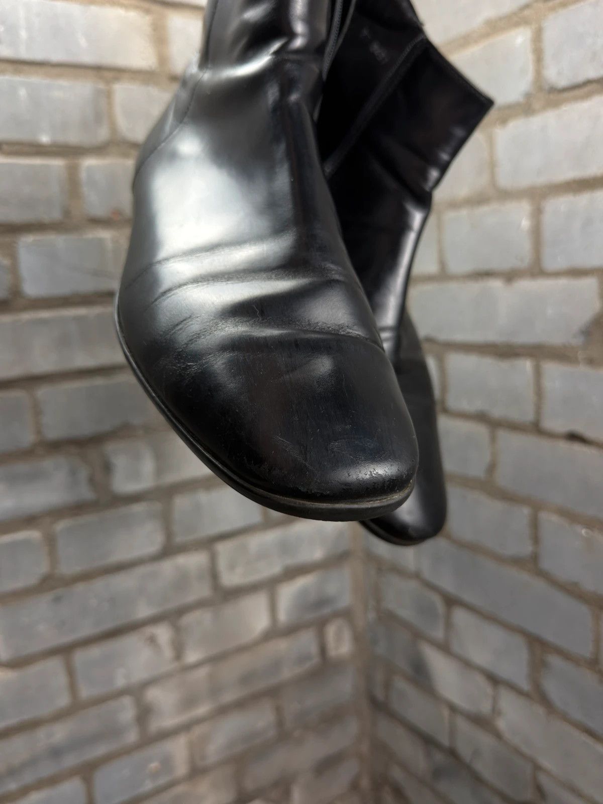 Prada Prada archive leather high top boots 90’s Size US 10.5 / EU 43-44 - 11 Thumbnail