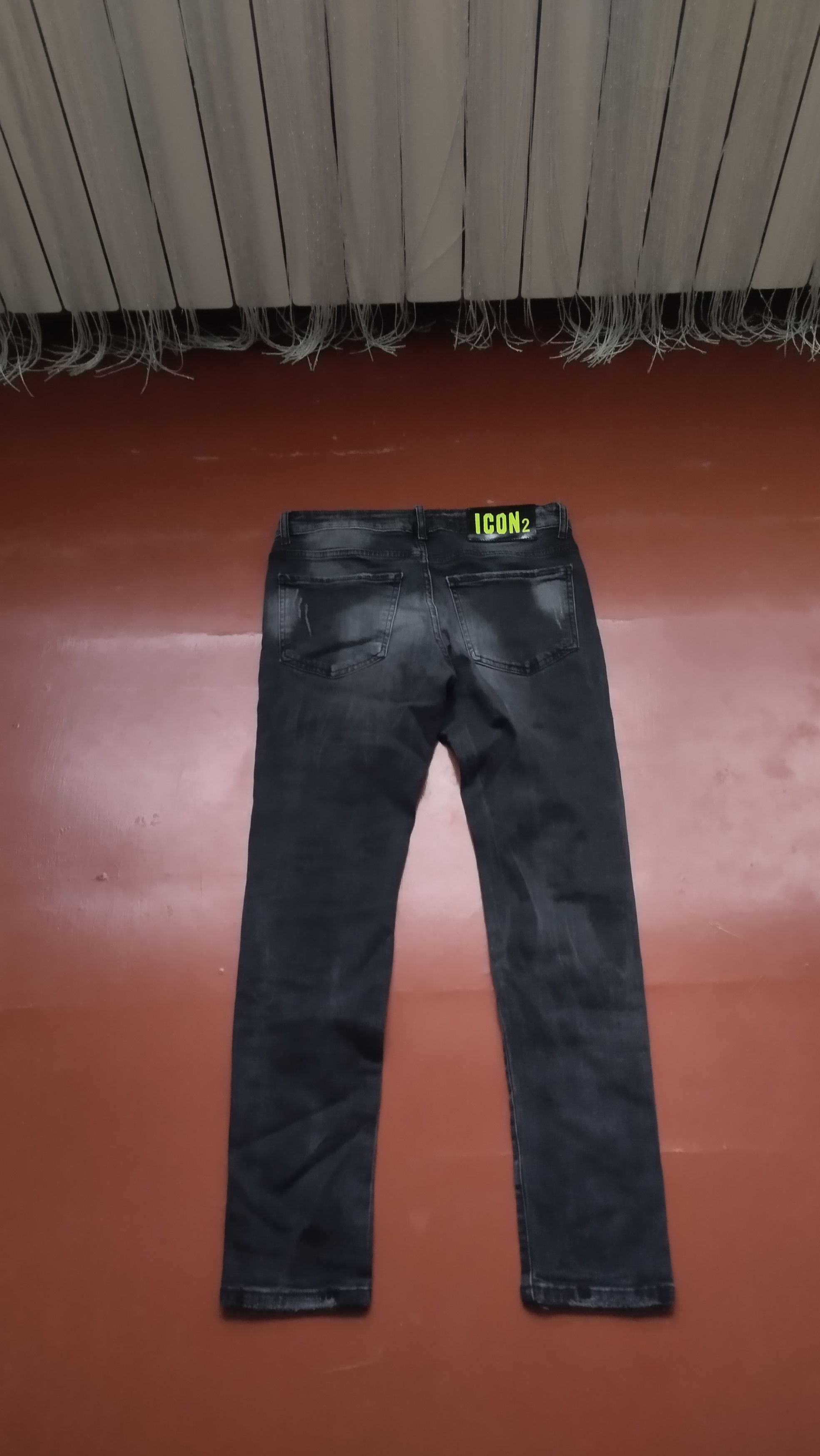 Black Icon × Dsquared2 Rare Drip DSQUARED2 ICON2 Denim Slim fit Size US 28 / EU 44 - 2 Thumbnail