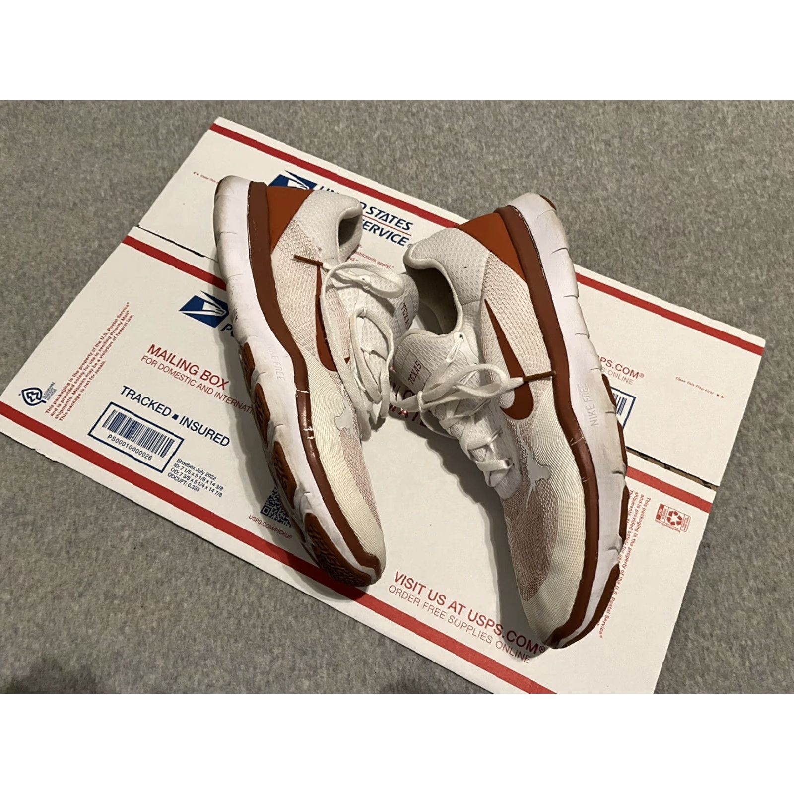 Nike Nike Free Trainer V7 SG Sneaker Men 11 White Orange Texas Longhorns 898049-100 Size US 10 / EU 43 - 4 Thumbnail