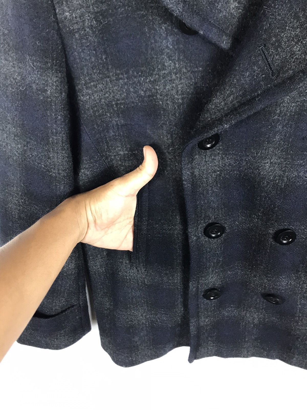 Edifice Japan 🔥417 Edifice Wool Double Breast Peacoat Size US L / EU 52-54 / 3 - 7 Thumbnail