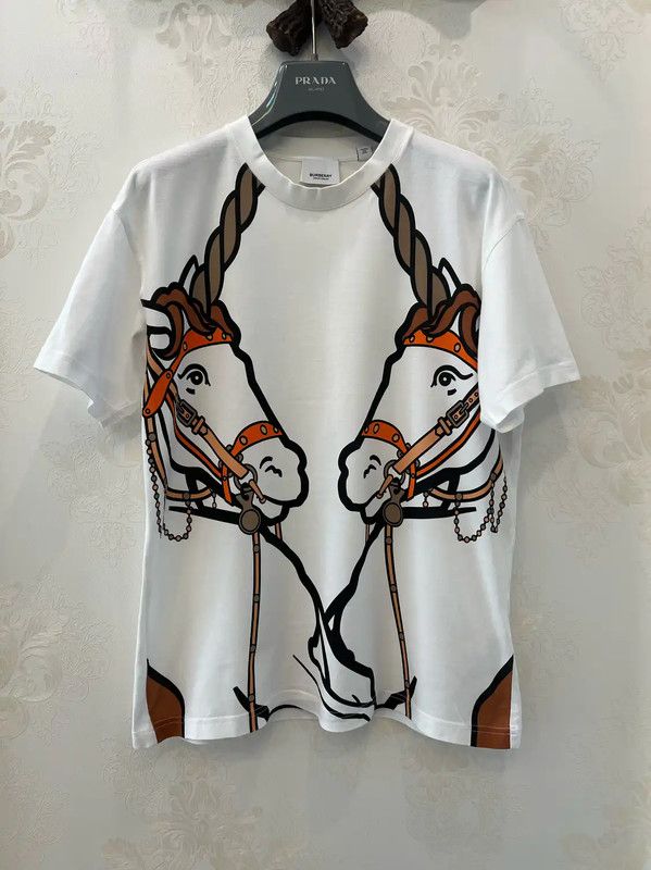 Burberry Burberry White Cotton Short Sleeve T-Shirt Size XXS / US 00 / IT 34 - 1 Thumbnail