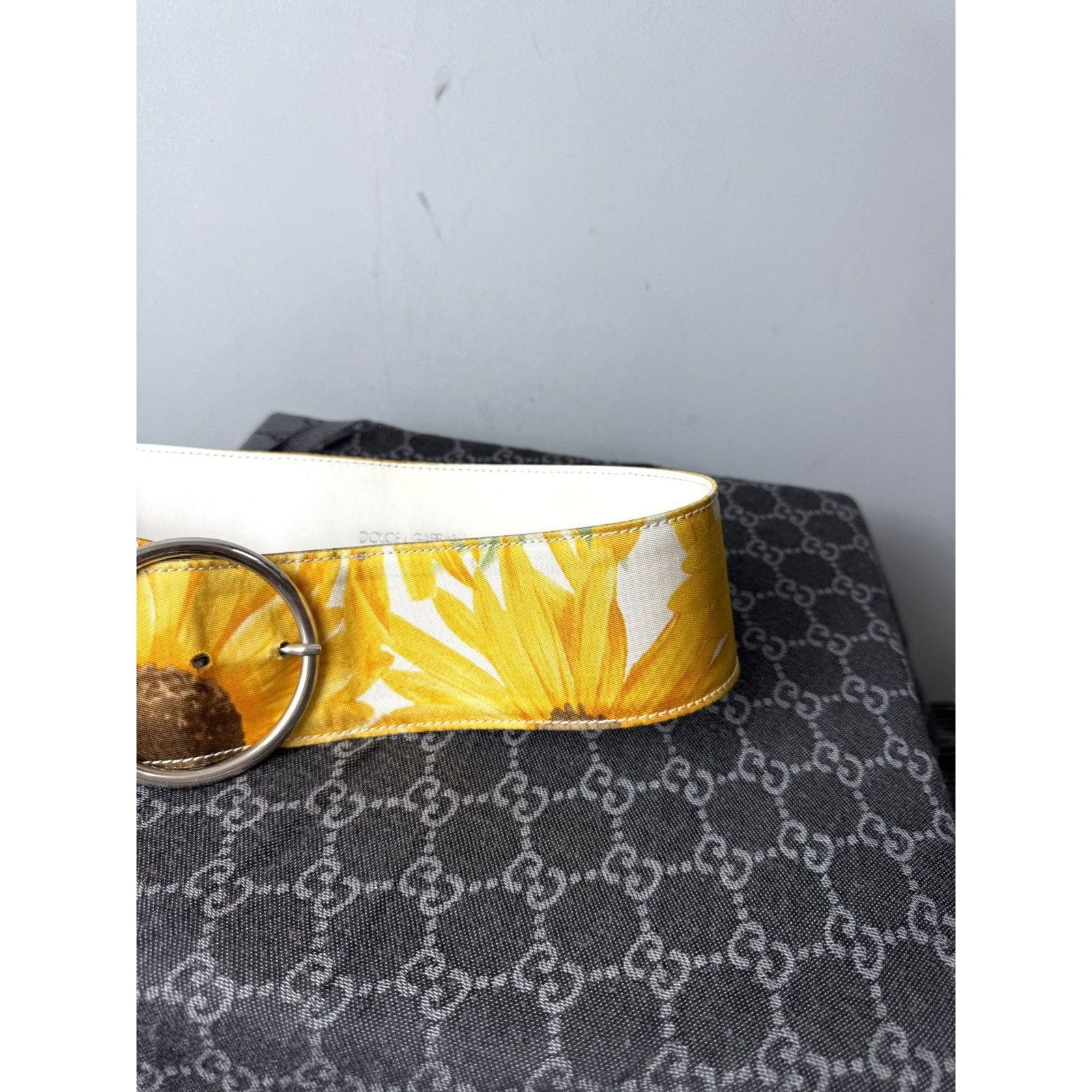 Dolce & Gabbana Vintage Dolce Gabbana Sunflower Printed Belt Dress Size ONE SIZE - 4 Thumbnail