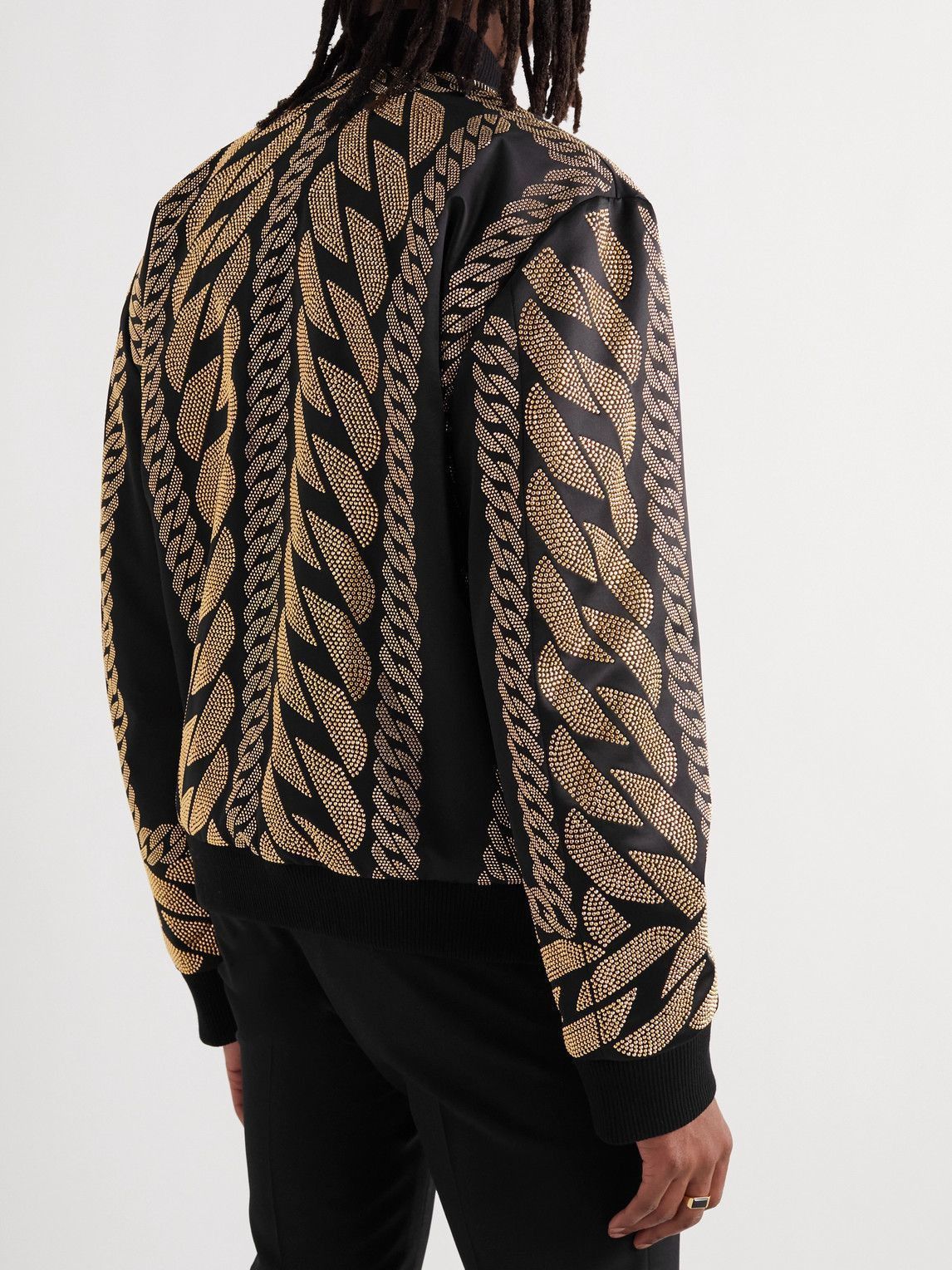 Balmain o1y0426 Bomber Jacket in Black/Gold Size US M / EU 48-50 / 2 - 4 Thumbnail