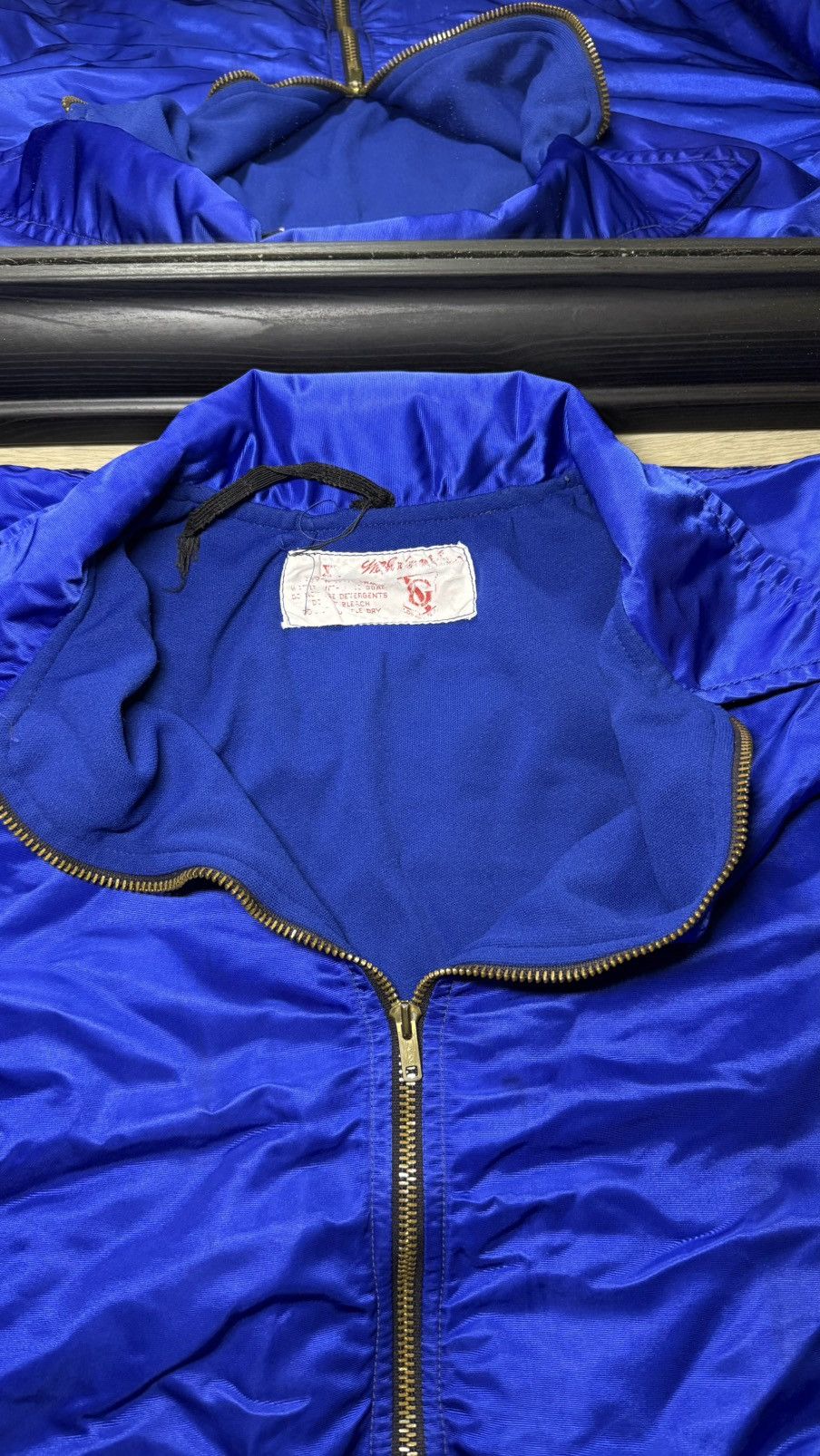 Vintage Vintage / Y2K 1980s Blue Satin Bomber Jacket Size US XL / EU 56 / 4 - 4 Thumbnail