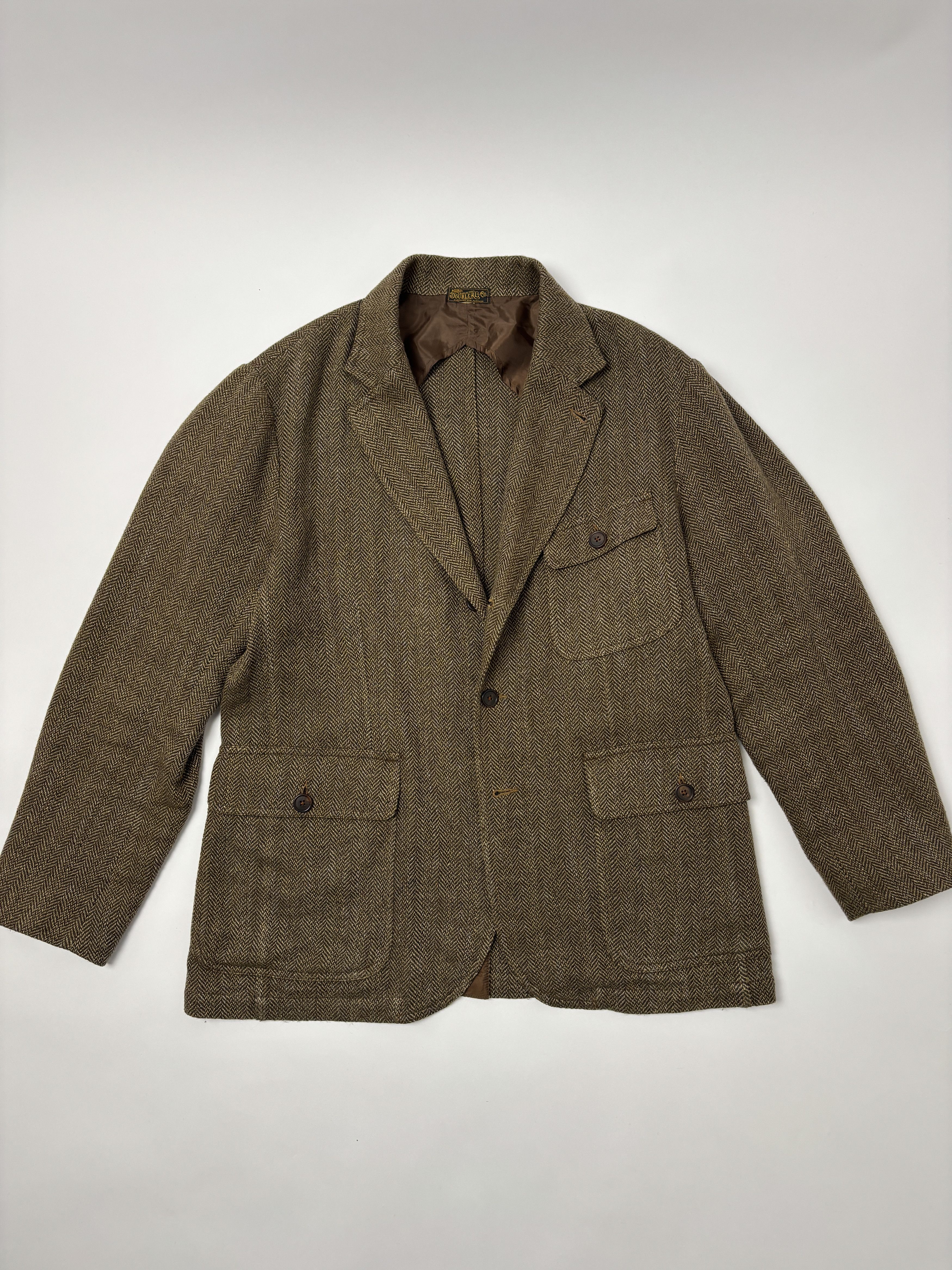 RRL Herringbone Sport Coat Linen Wool Silk XL