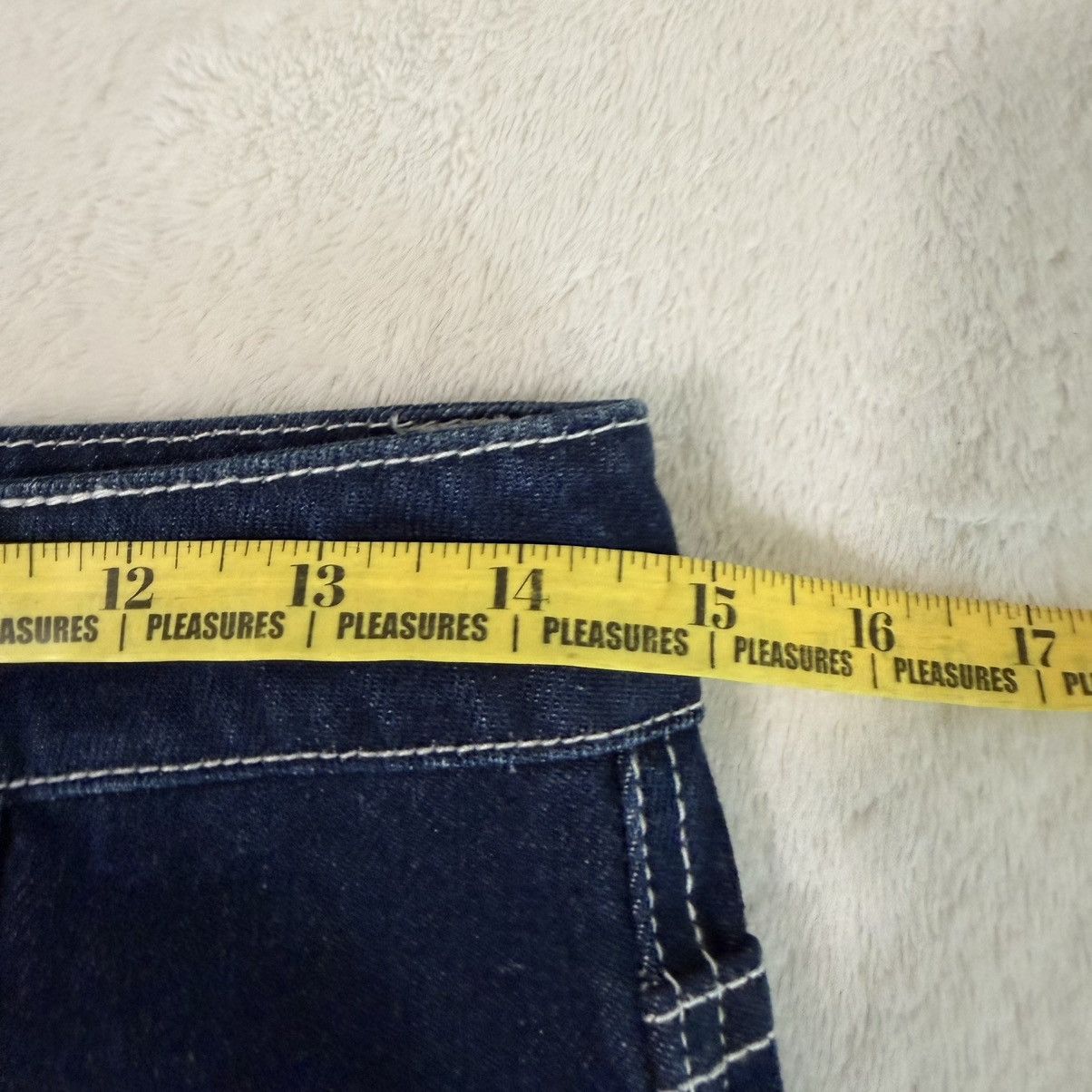 Dime Dime Contrast Stitch Blue Jeans Size US 29 - 8 Thumbnail