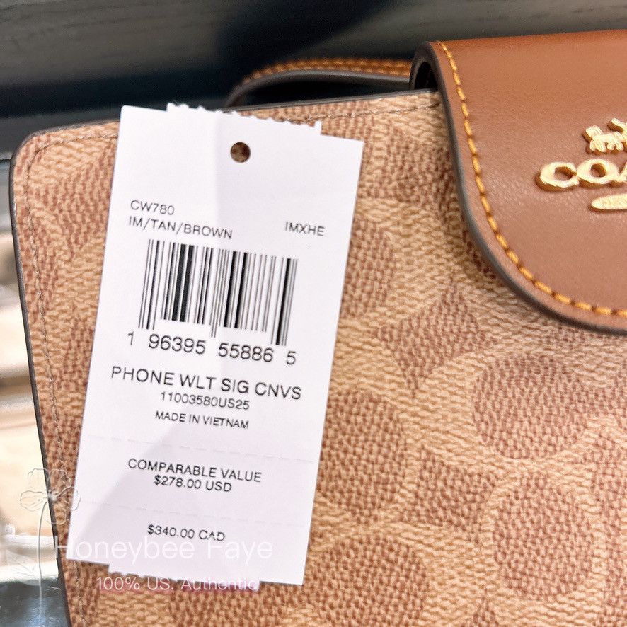 Coach Phone Wallet In Signature Canvas CW780 Size ONE SIZE - 4 Thumbnail