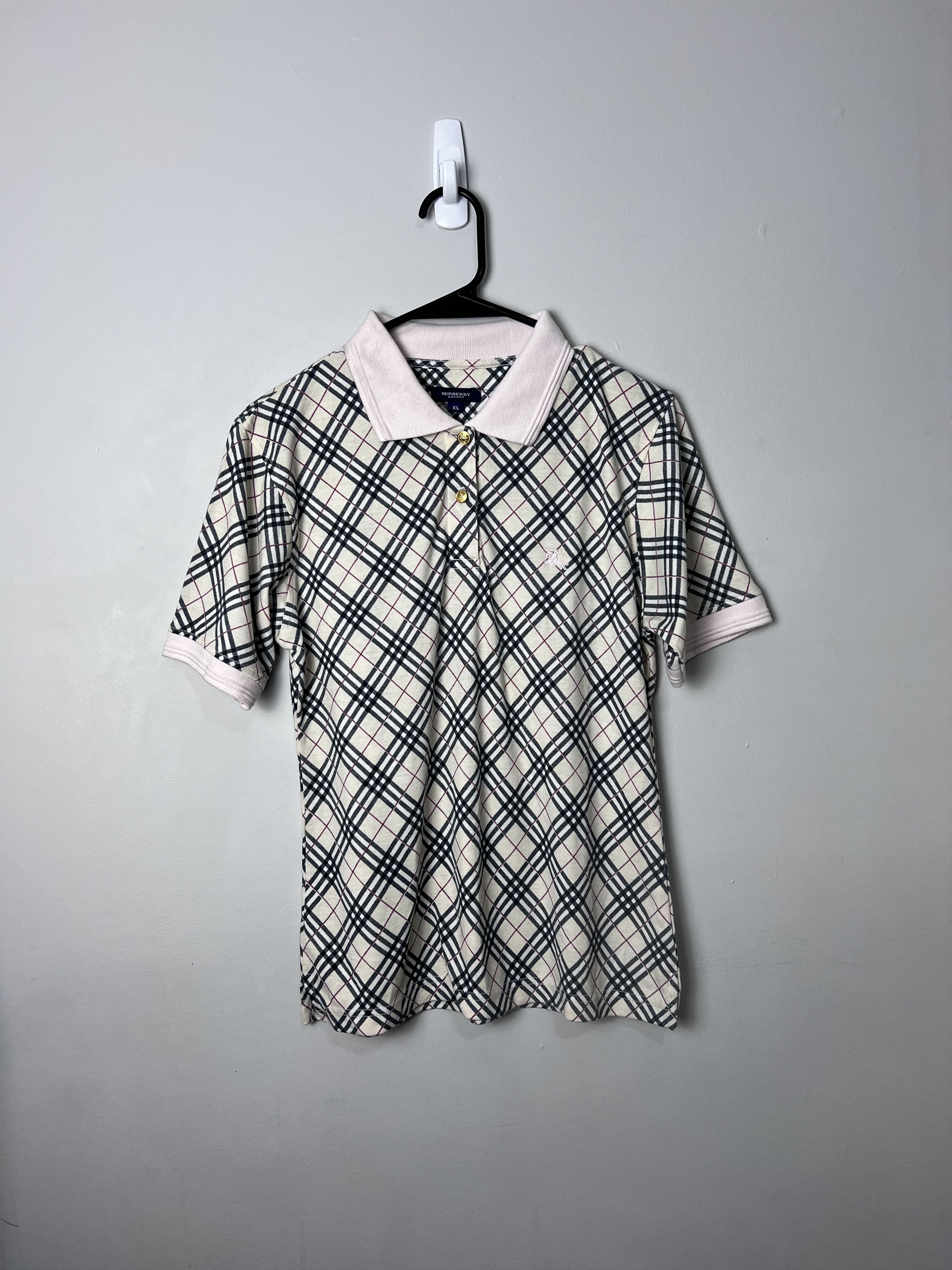 Burberry Burberry Poloshirt Plaid Size XL / US 12-14 / IT 48-50 - 1 Thumbnail