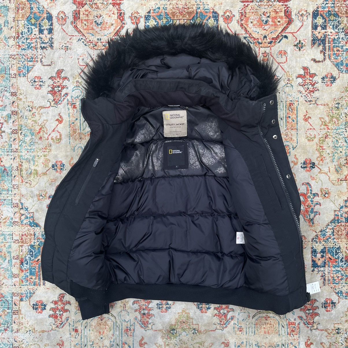 Japanese Brand National geographic uttility fur down jacket with patch Size US S / EU 44-46 / 1 - 3 Thumbnail