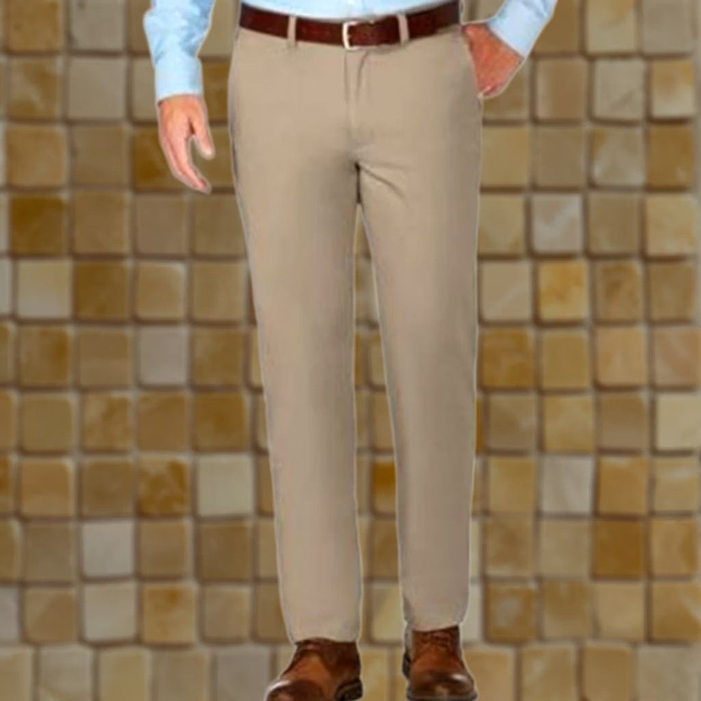 Haggar Haggar Slim Med Khaki Luxury Casual Pant 46x34 Moisture Wicking Mens Pants Slim Khaki Mens Size US 30 / EU 46 - 1 Preview