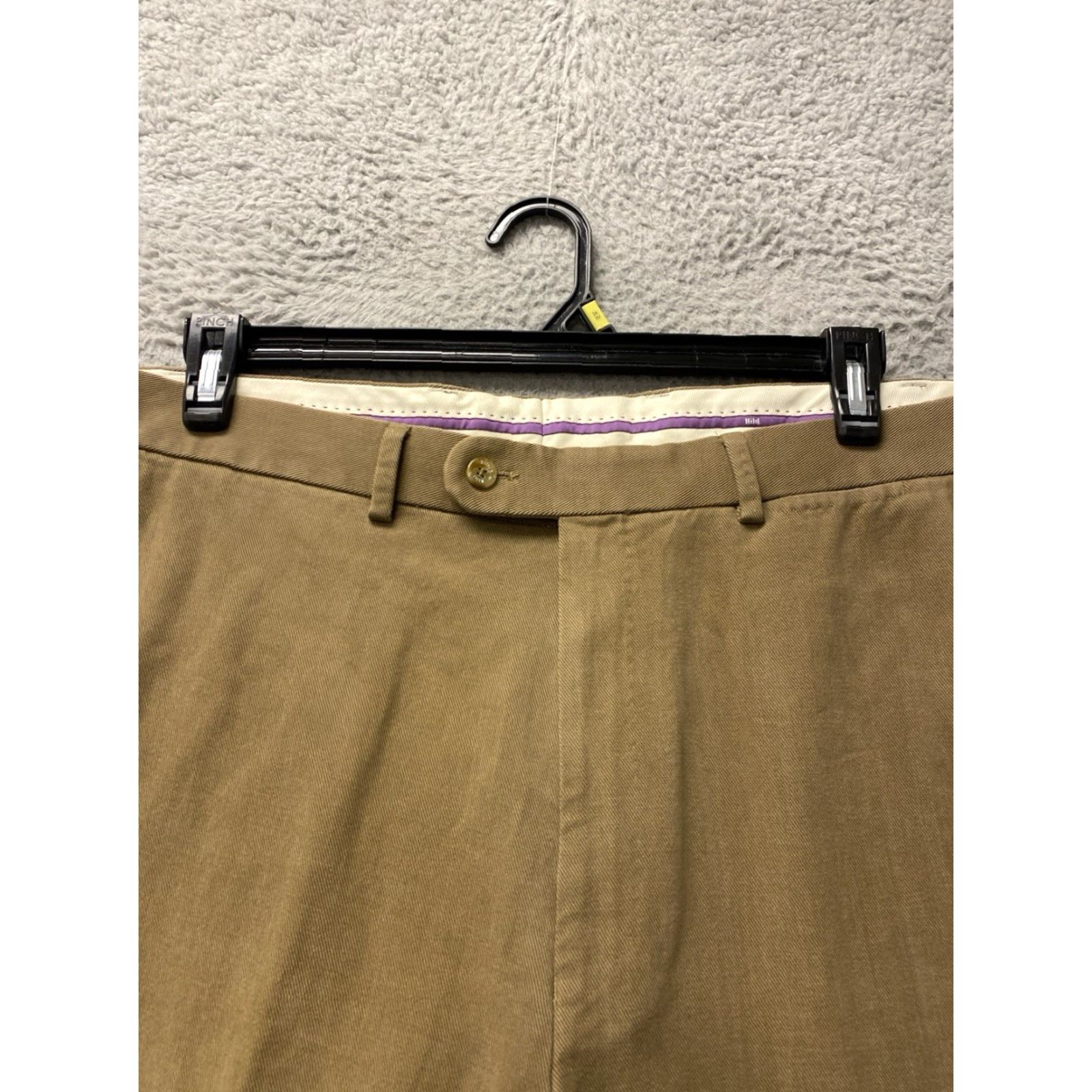 Vintage Hiltl Chino Nobile Pants Men 40x32 Bronze Mid-Weight Cotton Regular Straight Button Front Adult 40 32 Bronze Mens Size US 40 / EU 56 - 2 Thumbnail