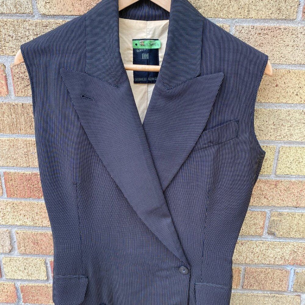Jean Paul Gaultier × Vintage Vintage 1986 Jean Paul Gaultier Pinstriped Double-Breasted Size S / US 4 / IT 40 - 9 Thumbnail