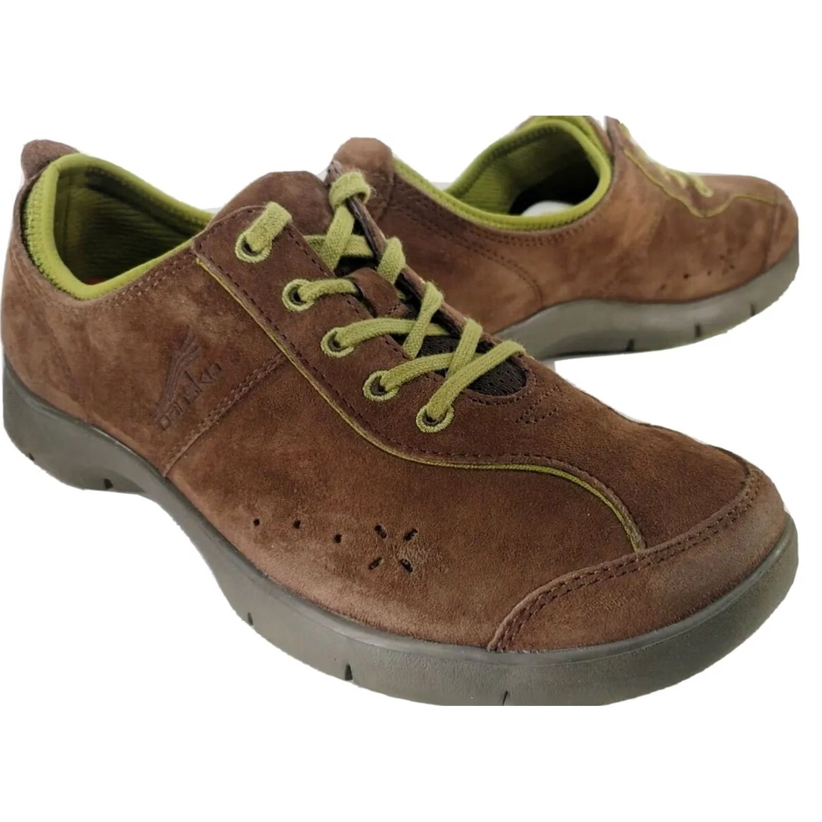 Dansko Dansko Elise Sneaker Shoes Brown Suede Green Low Top Size 9M 40EU 4401062000 Size M / US 6-8 / IT 42-44 - 2 Thumbnail