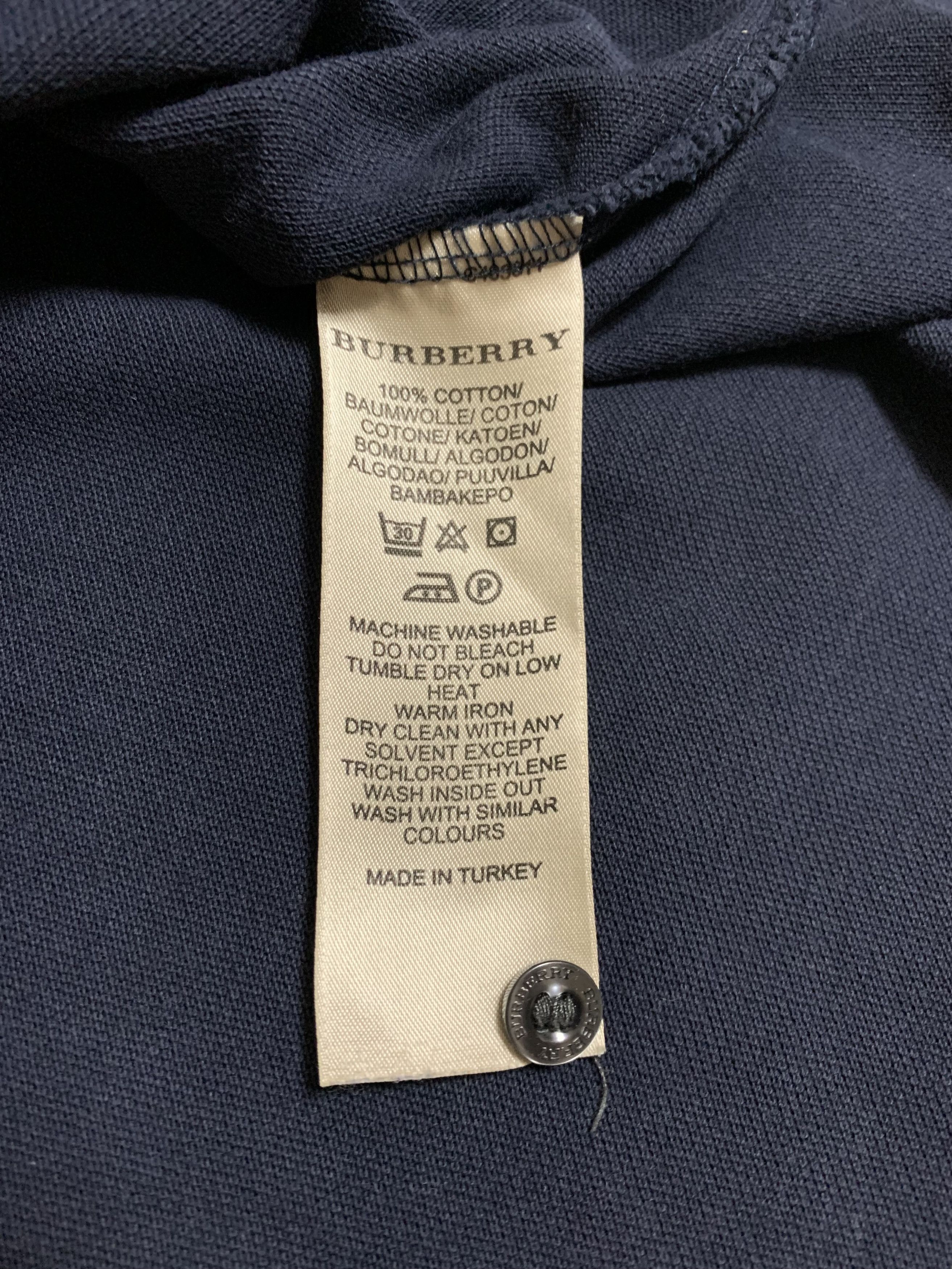 Burberry × Vintage Vintage Burberry Brit Polo Rugby T Shirt White Logo 90s Size US XXL / EU 58 / 5 - 10 Thumbnail