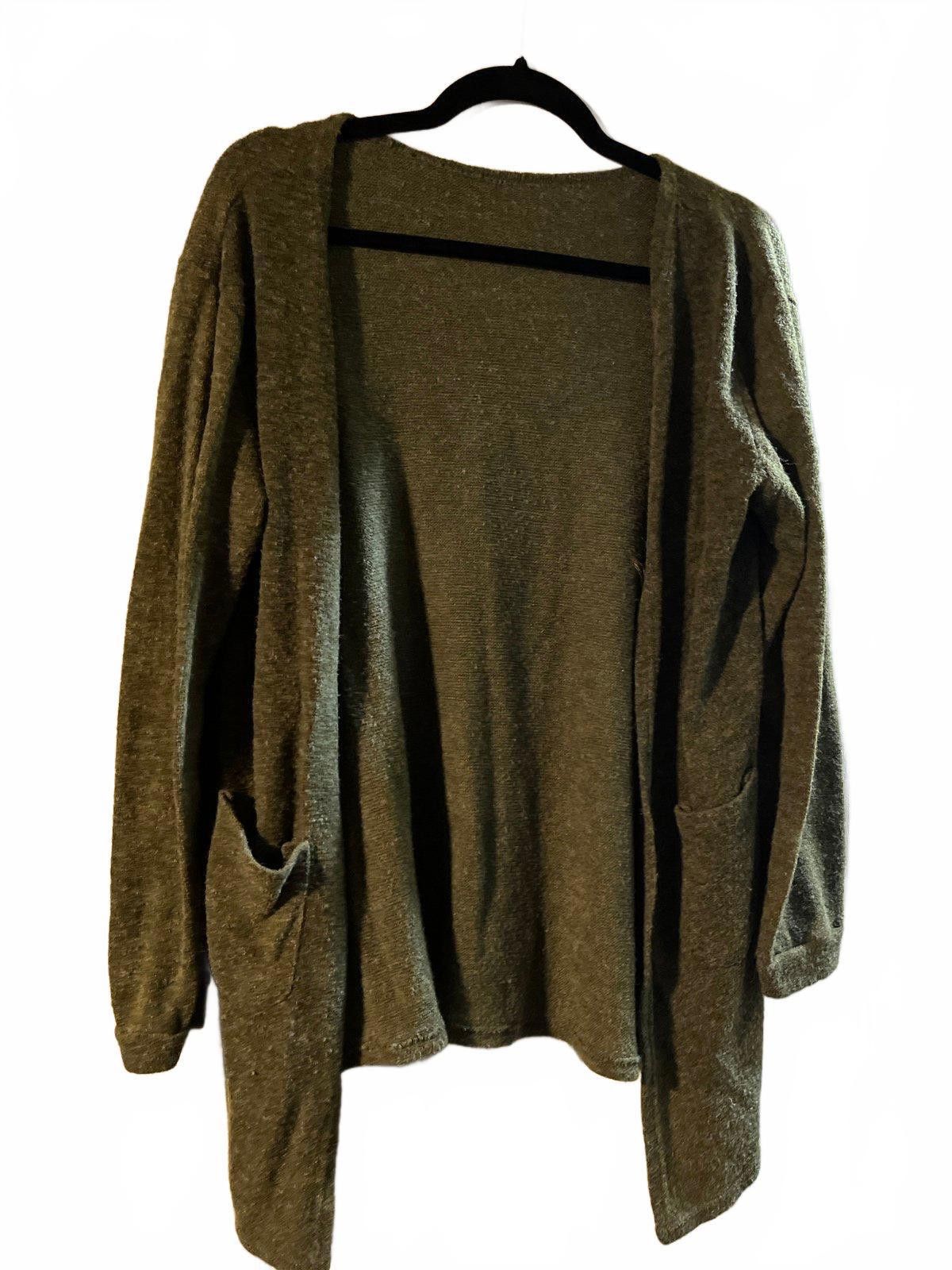 Shein Cozy Green Cardigan Sweater with Pockets Size M / US 6-8 / IT 42-44 - 1 Thumbnail