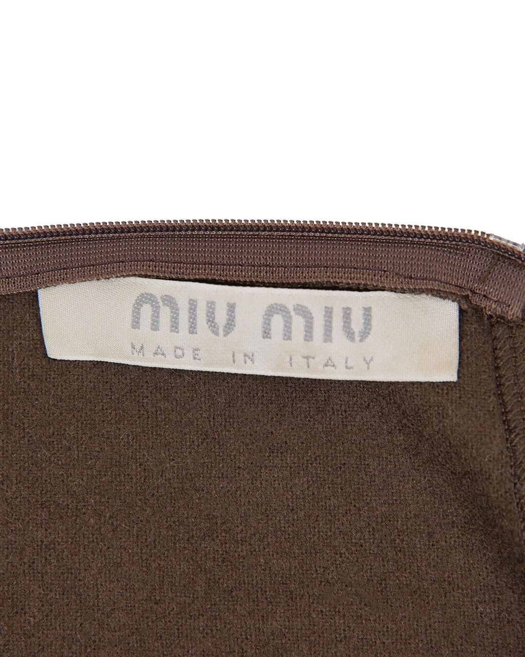 Miu Miu Miu Miu S/S1999 Wool Mid-Length Dress in Brown Size M / US 6-8 / IT 42-44 - 9 Thumbnail