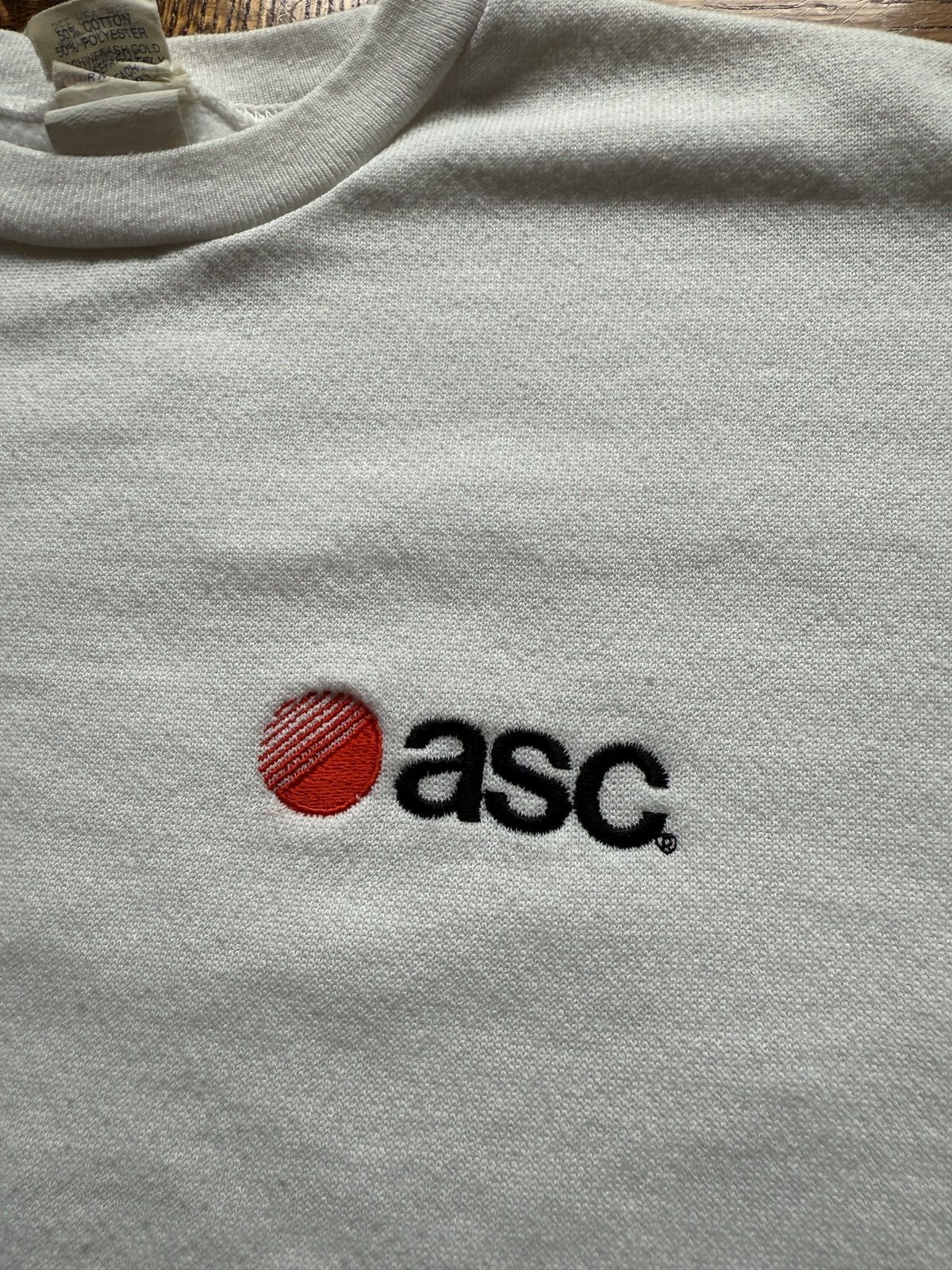 Vintage Vintage 80s ASC Embroidered Cropped Crewneck Sweatshirt Size US S / EU 44-46 / 1 - 2 Thumbnail
