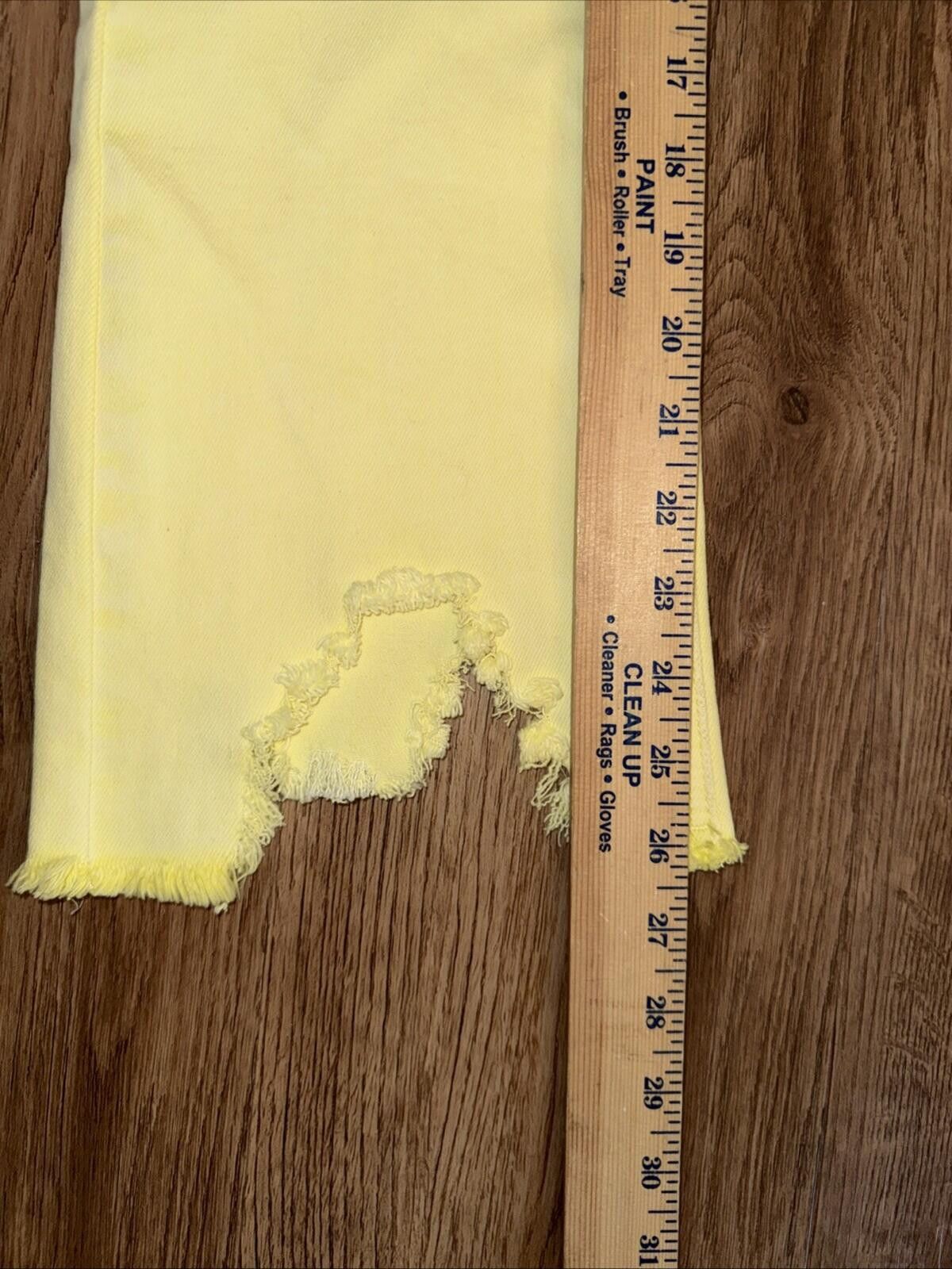 Other Saige Denim Jeans Sz 7/28 Yellow Boot Distressed Hem Stretch Size 28" / US 6 / IT 42 - 5 Thumbnail