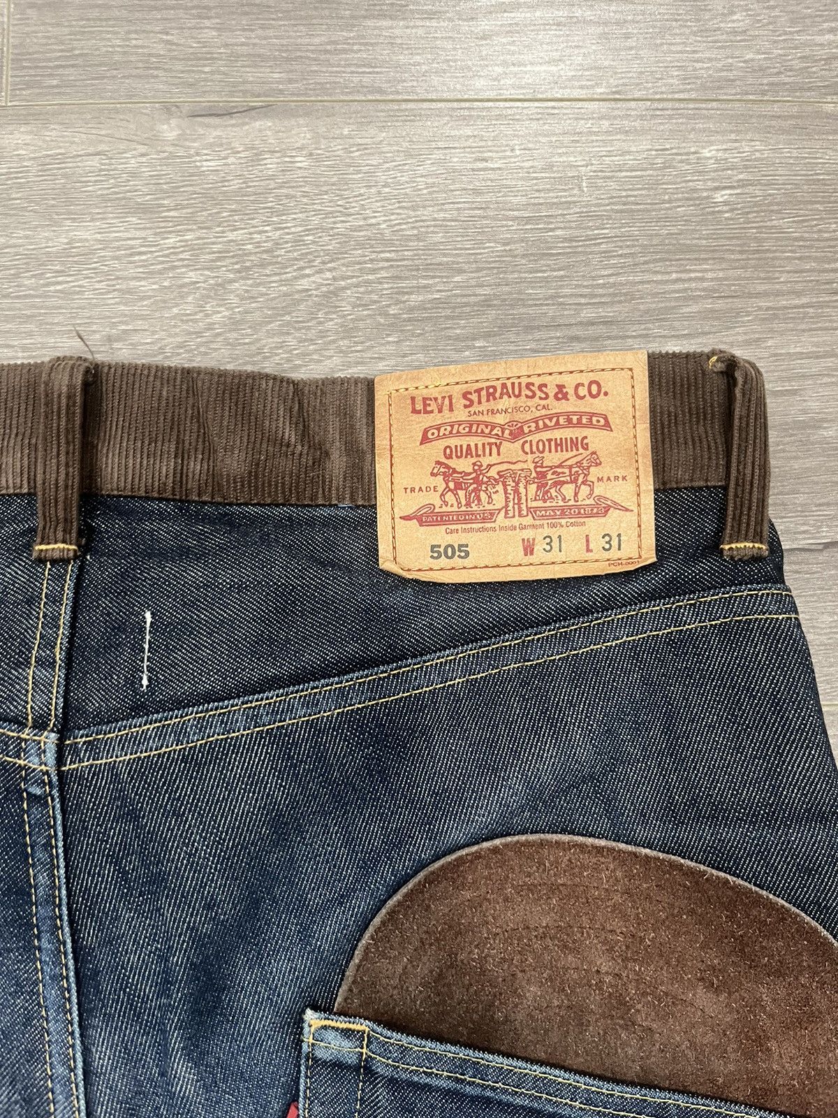 Junya Watanabe Junya Watanabe AD2011 Raw Denims Brown Inserts Size US 32 / EU 48 - 6 Thumbnail