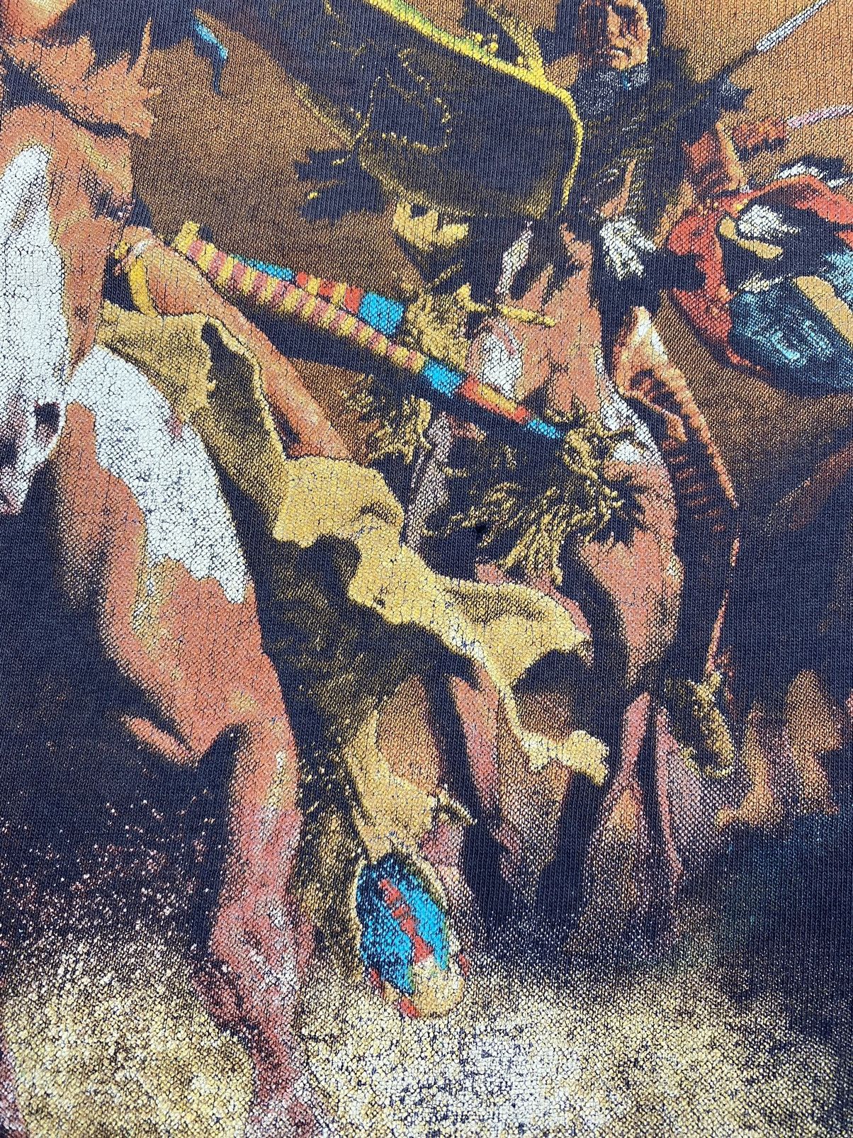 Vintage 1993 Vintage Distressed 3D Emblem Indian Riot Graphic Tee Size US L / EU 52-54 / 3 - 6 Thumbnail
