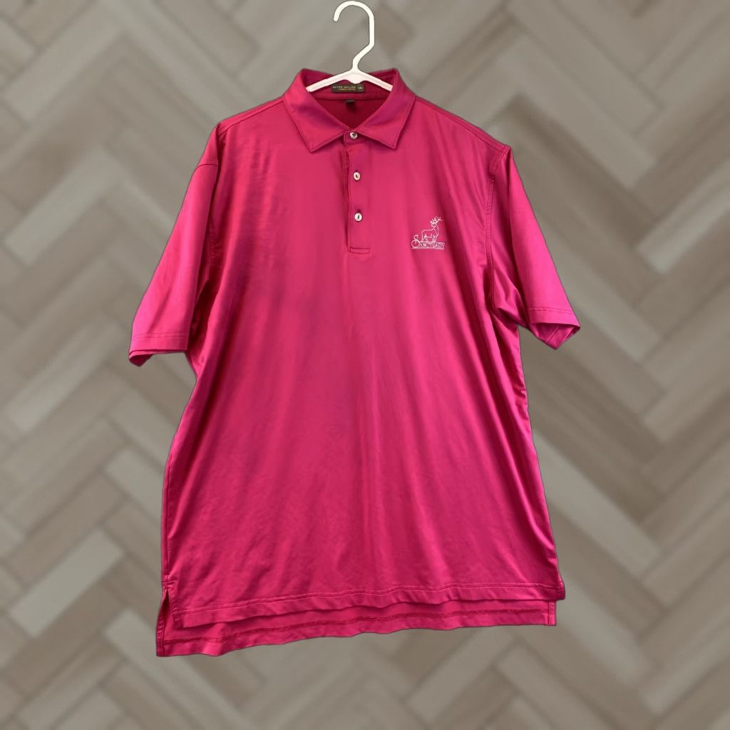 Peter Millar VINTAGE Peter Millar Polo Shirt Adult Large Magenta Mens Polo Shirt 90-3 Mens Golf Casual Size US L / EU 52-54 / 3 - 1 Thumbnail