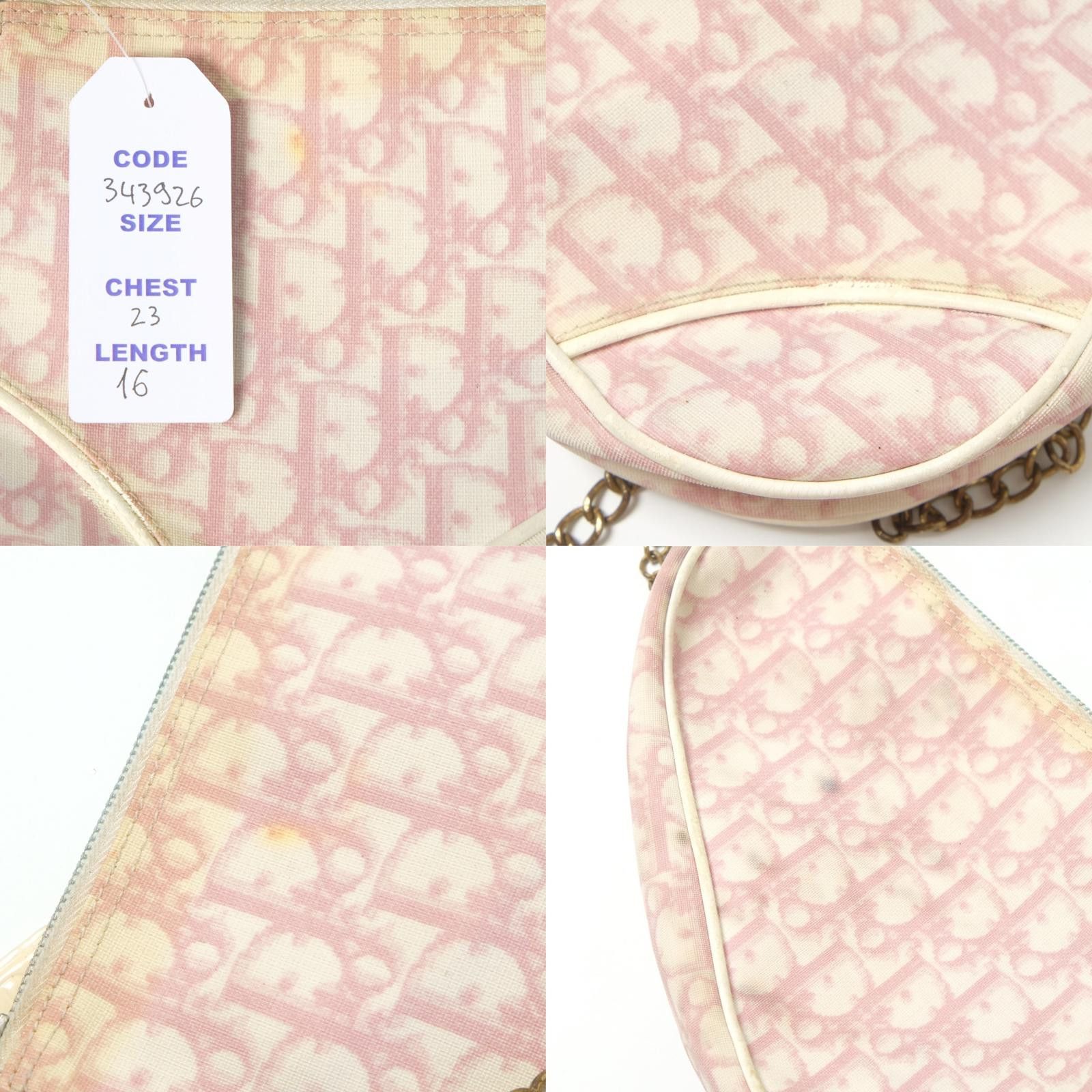 Prada Dior Pink Monogram Trotter Saddle Bag Vintage Size ONE SIZE - 4 Thumbnail