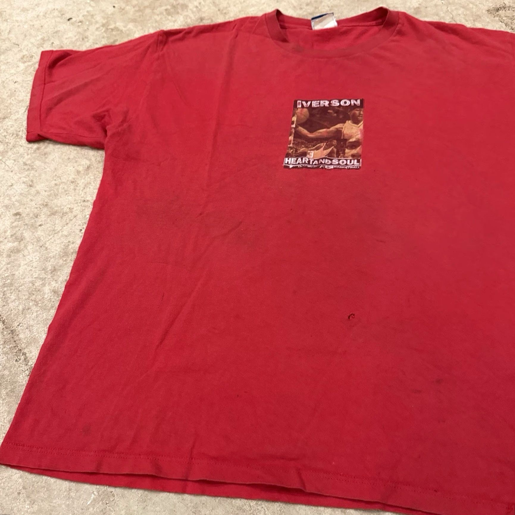 Reebok VINTAGE Reebok Shirt Mens XL Red The Answer Distressed Limited Edition 90s Retro Sports City Classic Size US XL / EU 56 / 4 - 6 Thumbnail