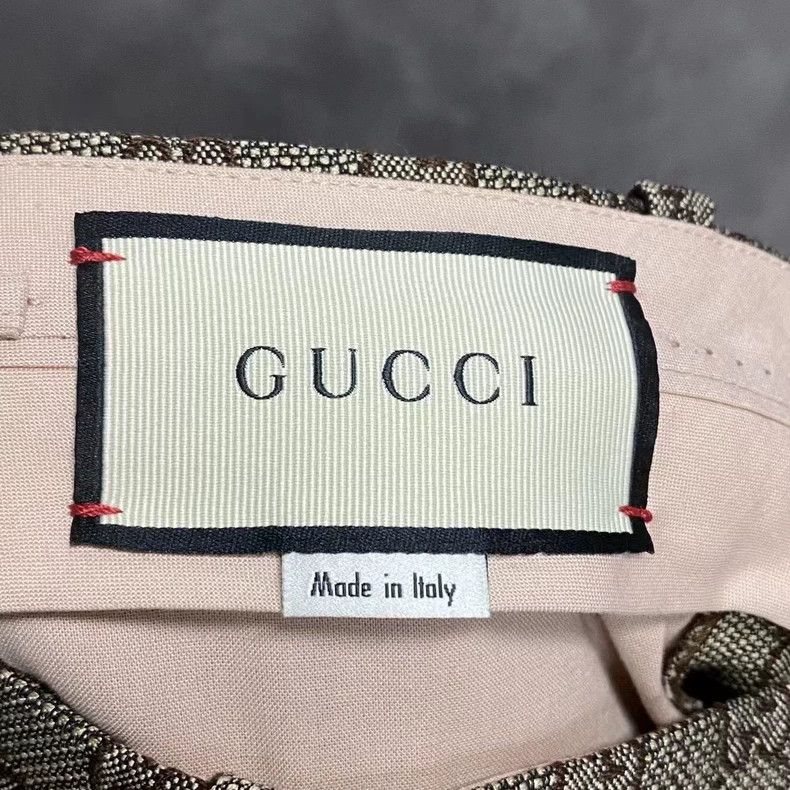 Gucci Gucci The latest gray full-print pattern logo wide-leg trou Size US 40 / EU 56 - 5 Thumbnail