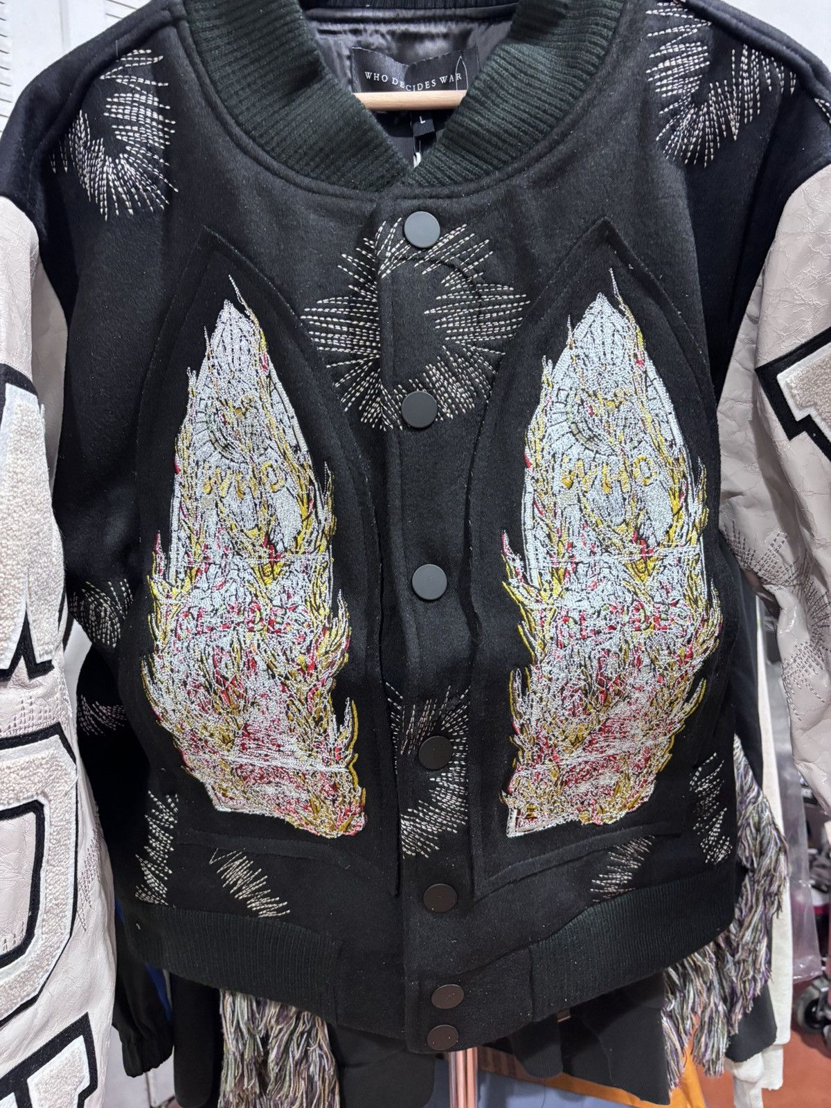 Who Decides War WHO DECIDES WAR NAMESAKE VARSITY JACKET Size US L / EU 52-54 / 3 - 4 Thumbnail
