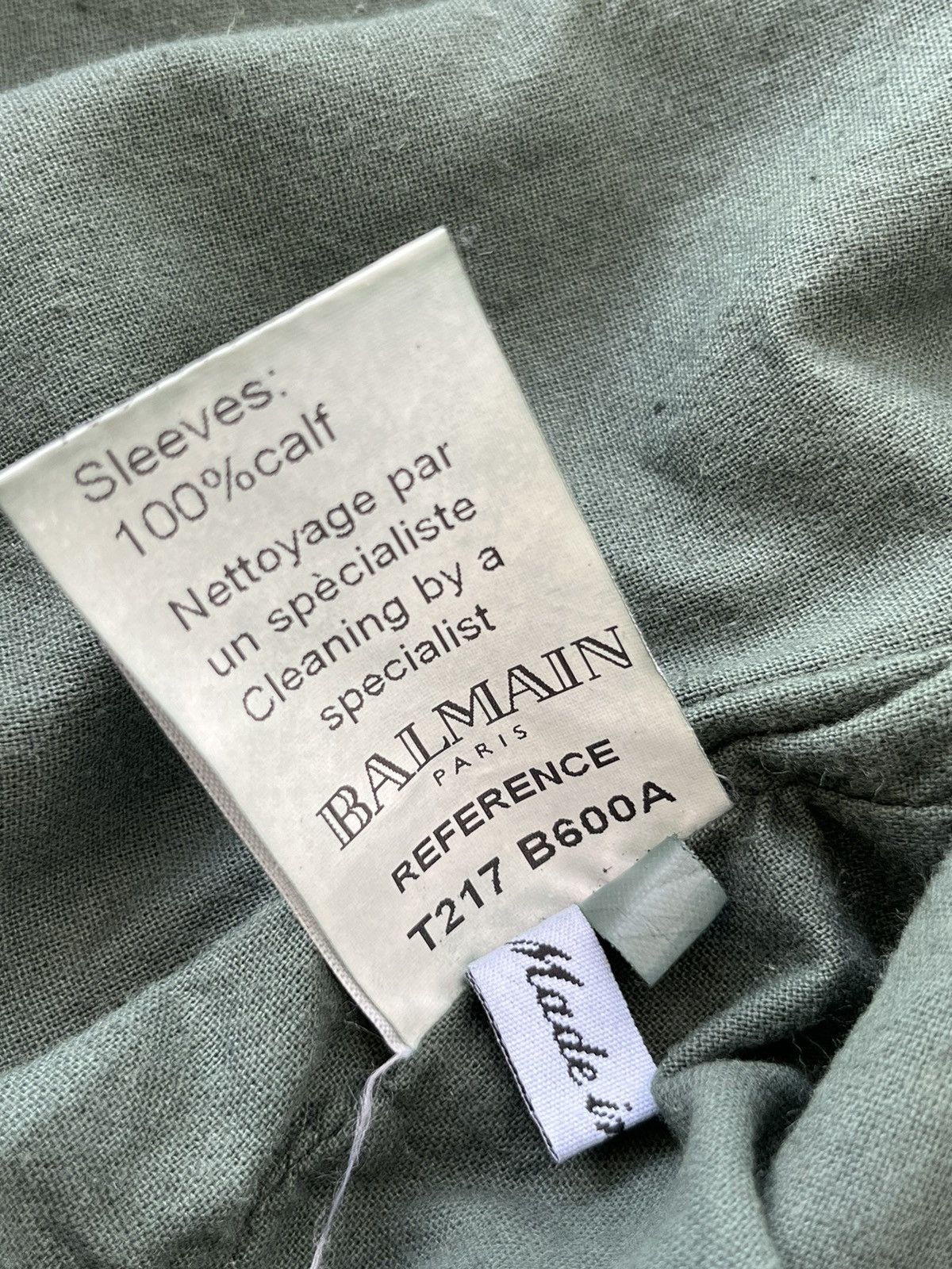 Balmain Rare Balmain Military Green Teddy Bomber chirtophe decarnin Size US M / EU 48-50 / 2 - 8 Thumbnail