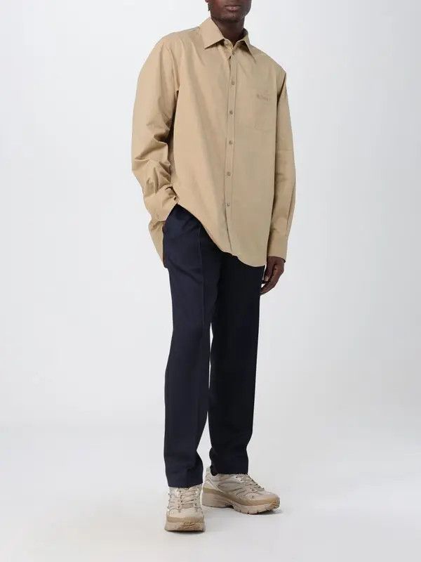 Valentino o1y0525 Logo Solid Color Shirt in Beige Size US L / EU 52-54 / 3 - 3 Thumbnail