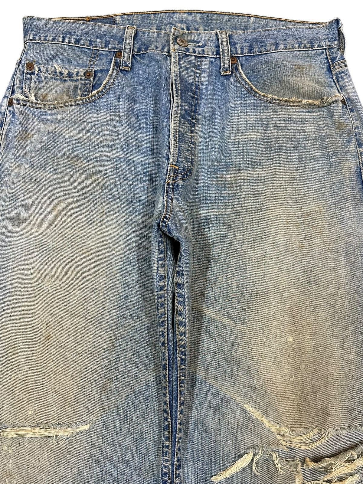Levi's Vintage 90s Levis 501 Mud Faded Wash Distressed Baggy Jeans Size US 32 / EU 48 - 3 Thumbnail