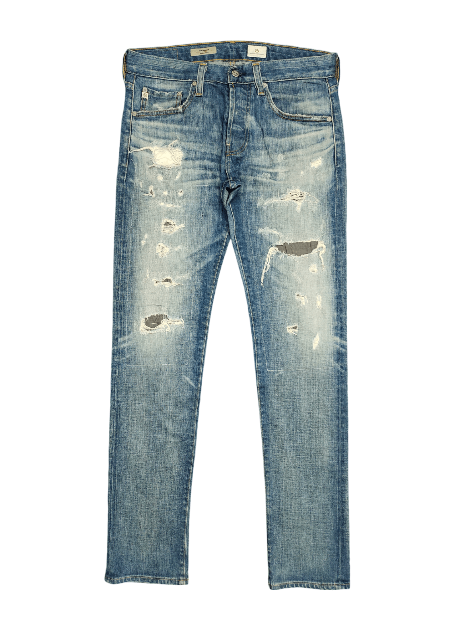 Kapital AG Adriano Goldschmied Clawmark Distress Patchwork Jeans Y2k Size US 31 - 1 Thumbnail