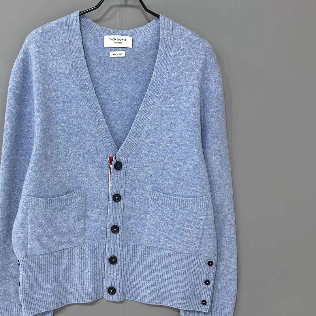 Thom Browne TB Mist Blue Wool Cardigan Size 2 New Size XS / US 0-2 / IT 36-38 - 2 Thumbnail