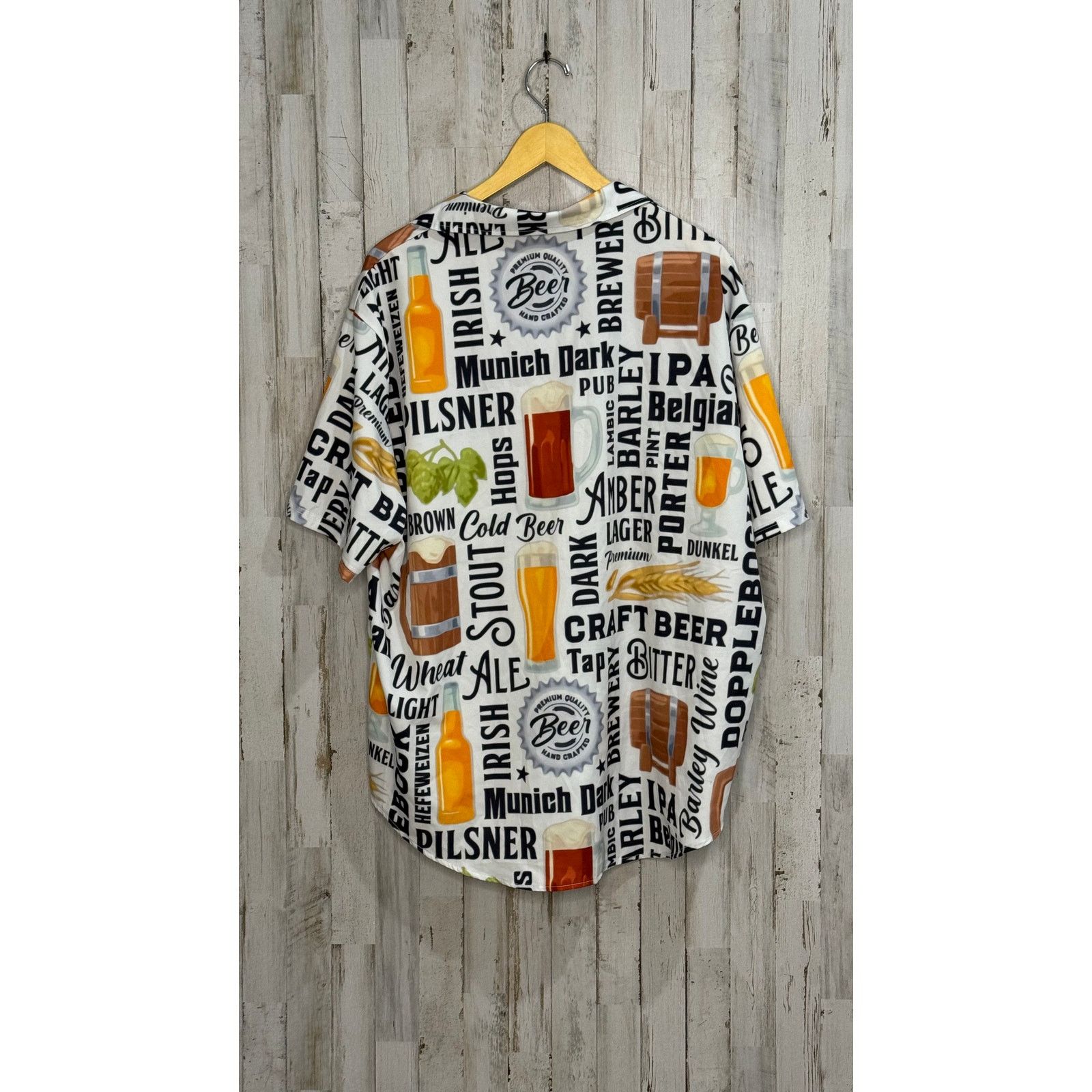 The Unbranded Brand Men's 3XL Beer Cheers Hawaiian Shirt Festival Graphic Print Size US XXL / EU 58 / 5 - 2 Thumbnail