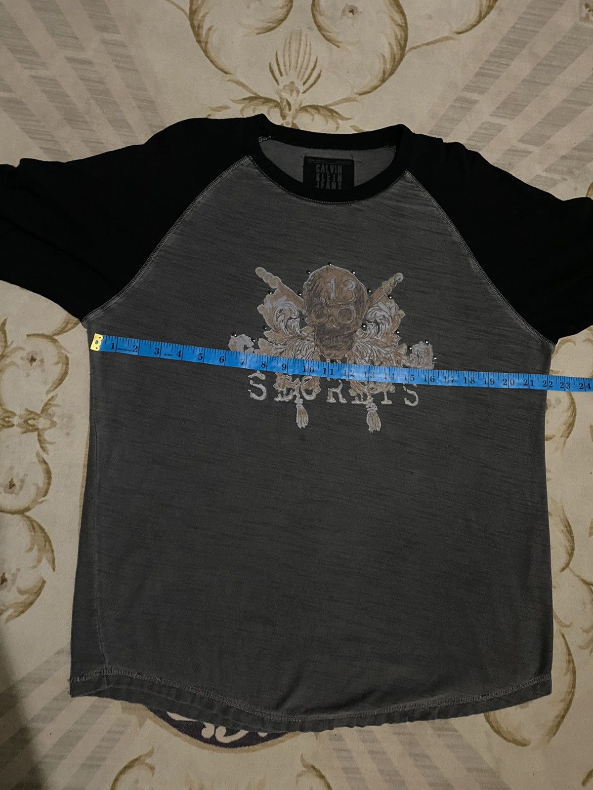 Calvin Klein Calvin Klein Skull Punk Design Style Long Sleeve Tee Size US L / EU 52-54 / 3 - 8 Thumbnail