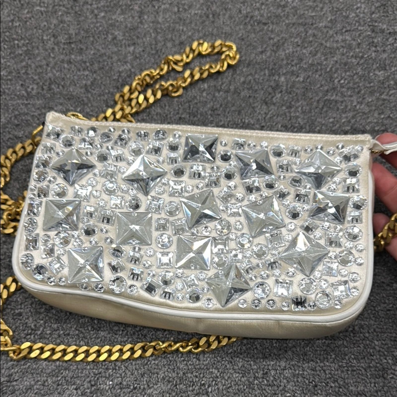 Blumarine NWT Blumarine Gold Chain Embellished Women's Shoulder Bag Size ONE SIZE - 3 Thumbnail