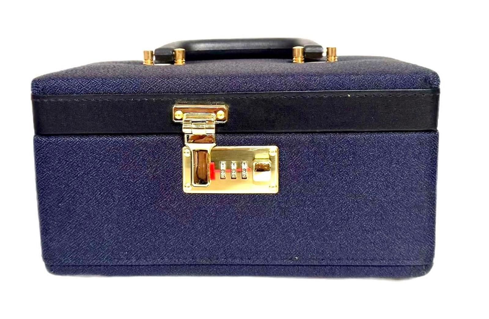 Other Jewelry Briefcase Box Blue Medium PU Leather Organizer Size ONE SIZE - 1 Thumbnail