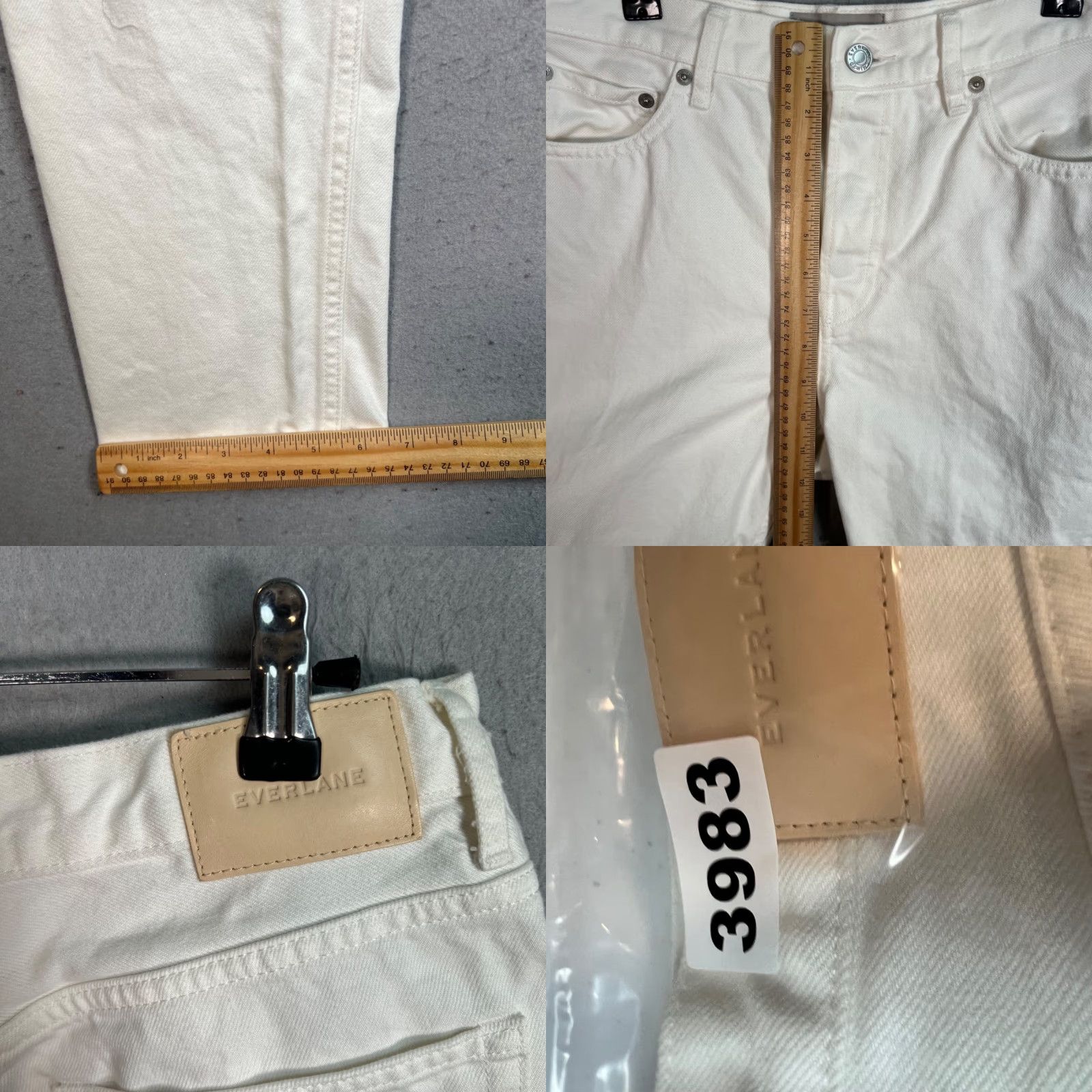 Everlane Everlane White Womens 27 Crop Cheeky Jean High-Waisted Straight Leg Pants Jeans 27 White 90s Crop Womens Size 27" / US 4 / IT 40 - 8 Thumbnail