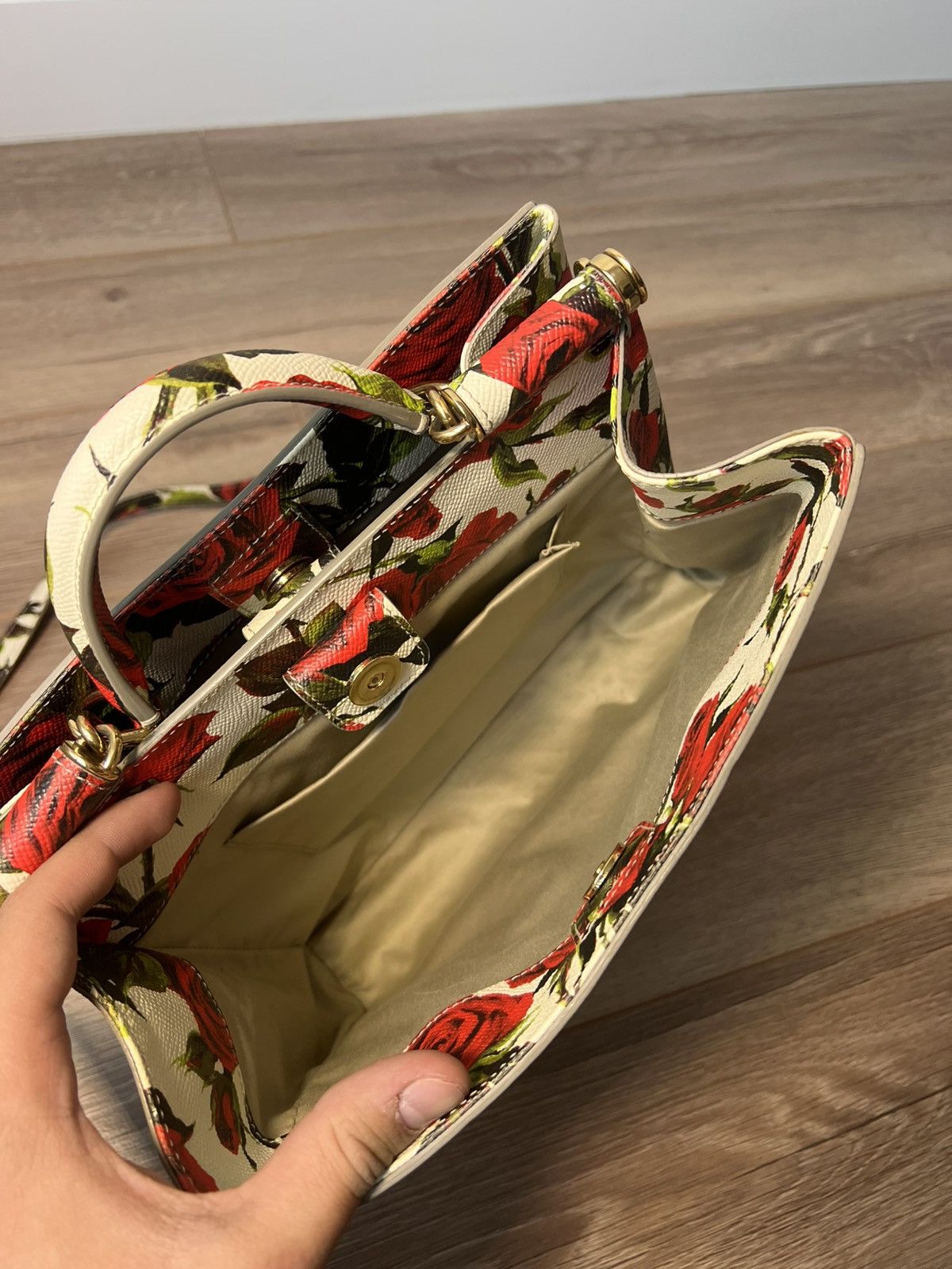 Dolce & Gabbana Dolce & Gabbana Sicily Bag (Rose Print) Size ONE SIZE - 13 Thumbnail