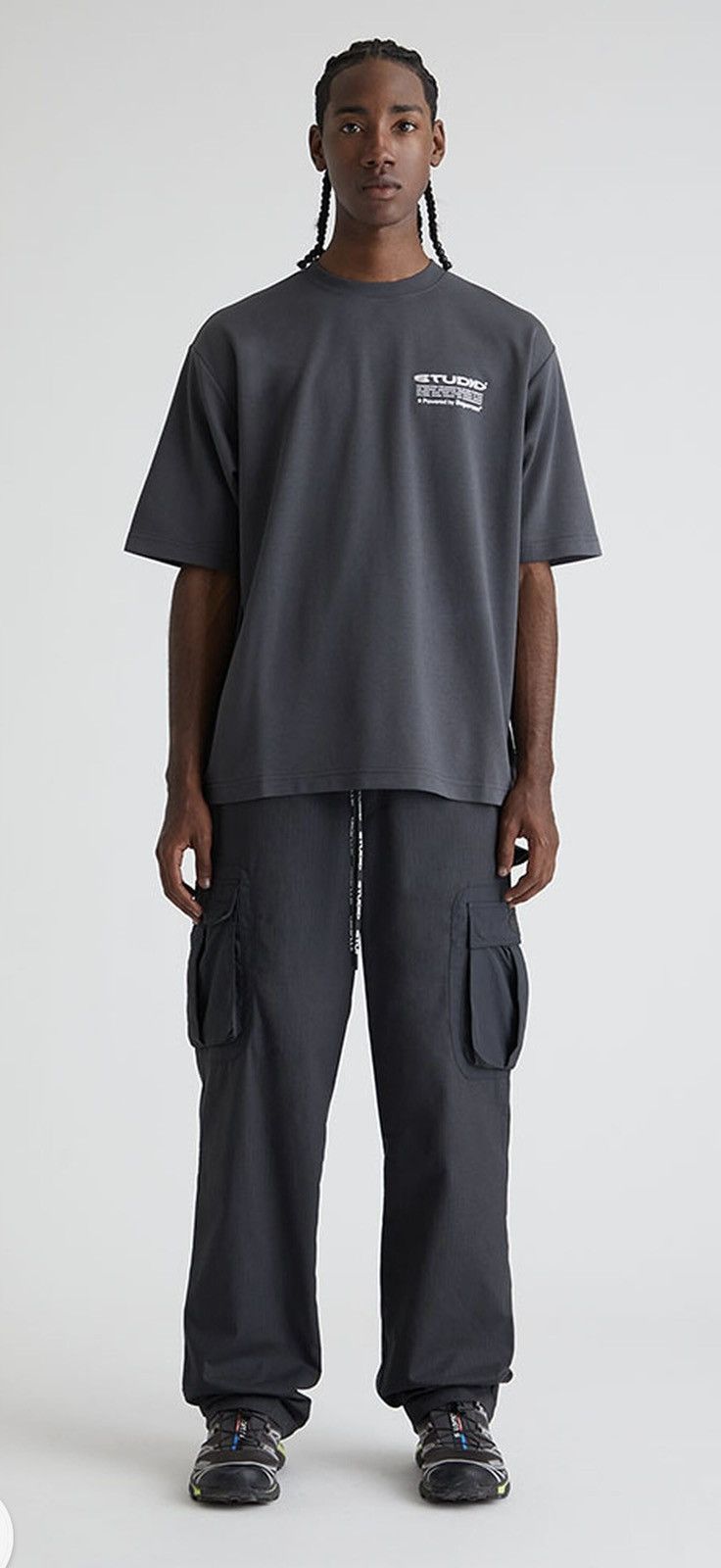 image of Studio By Supervsn Black Cargo Pants Trousers Joggers M, Men's (Size 32)