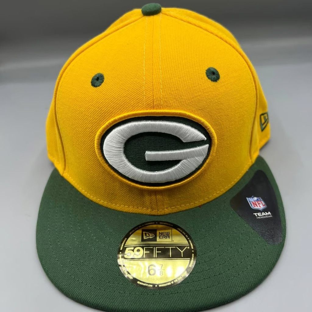 New Era Green Bay Packers Hat Men 6 7/8 59Fifty New Era Fitted Cap Size ONE SIZE - 1 Thumbnail