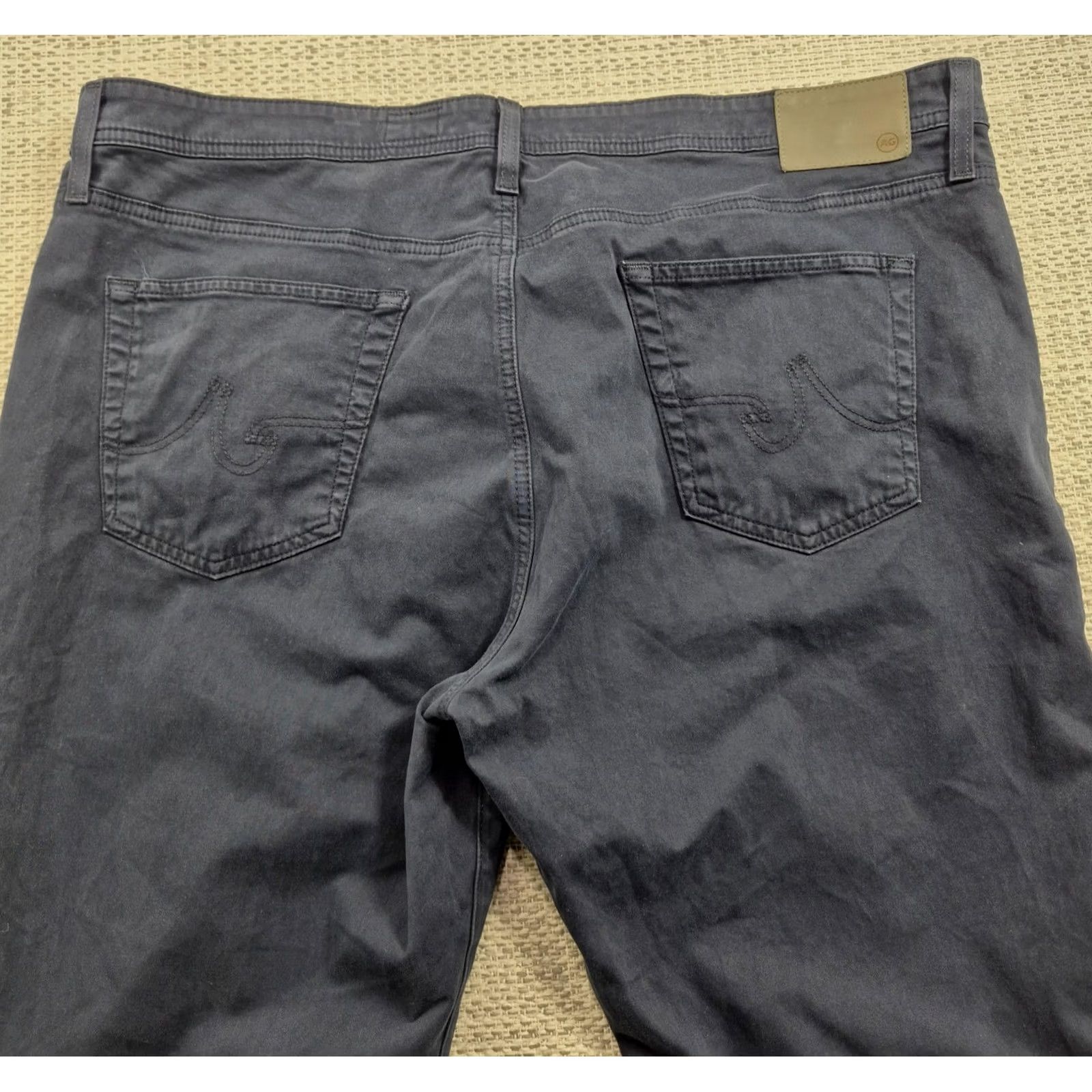 Vintage AG Adriano Goldschmied Everett Slim Straight Stretch Jeans Mens 42x32 Blue Dark Size US 42 / EU 58 - 3 Thumbnail